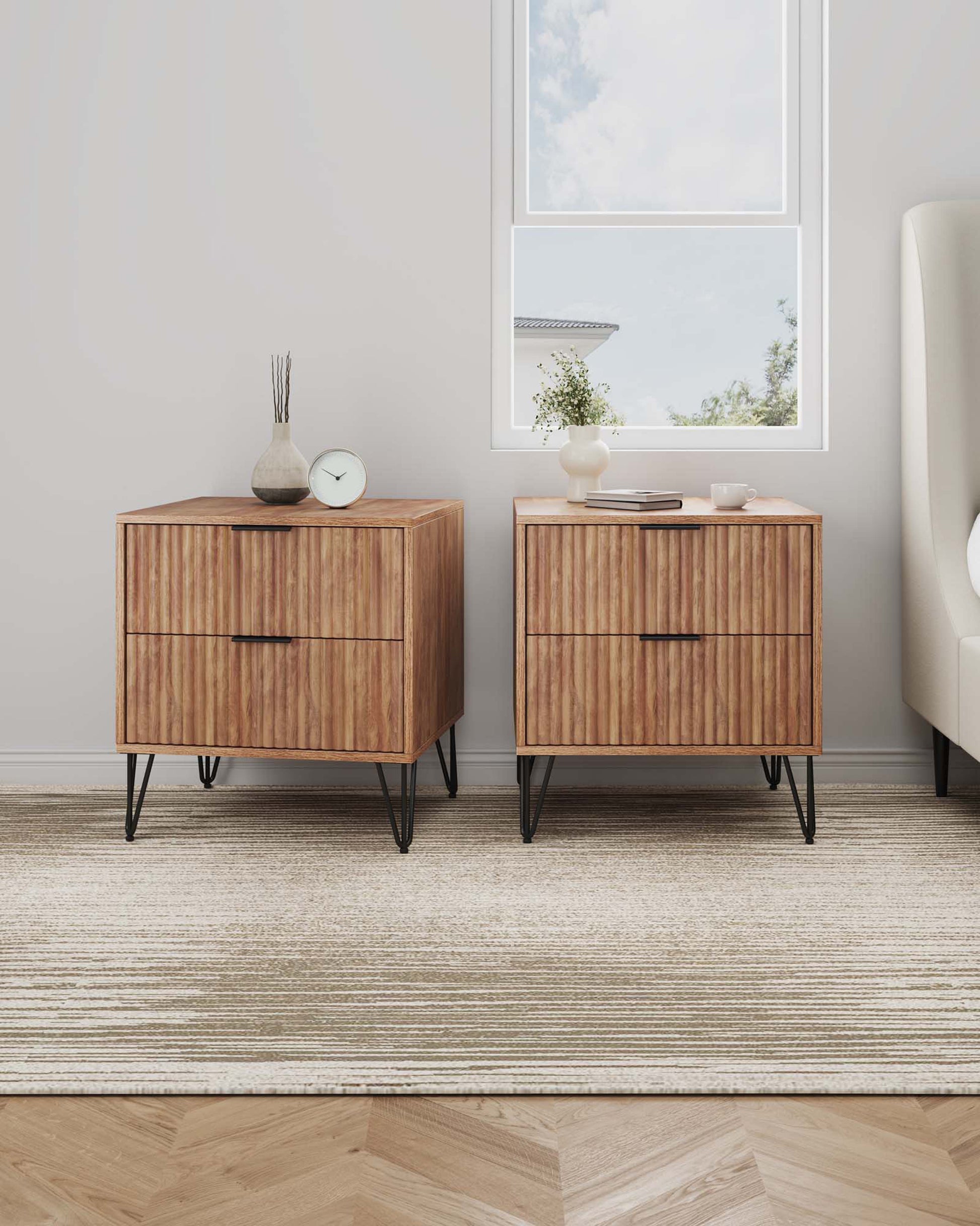 DUMBO 2.0 Nightstand in Golden Brown (set of 2) - Ornate Home