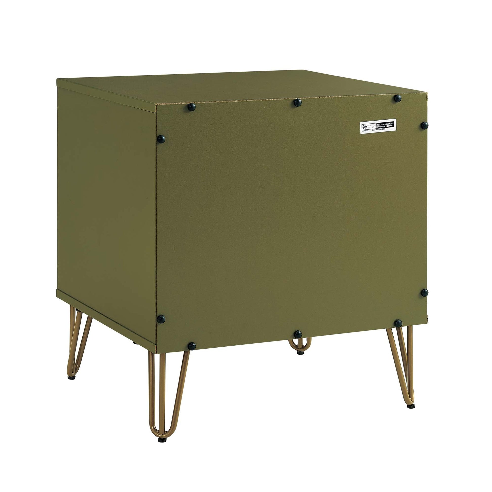 DUMBO 2.0 Nightstand in Olive Green (set of 2) - Ornate Home
