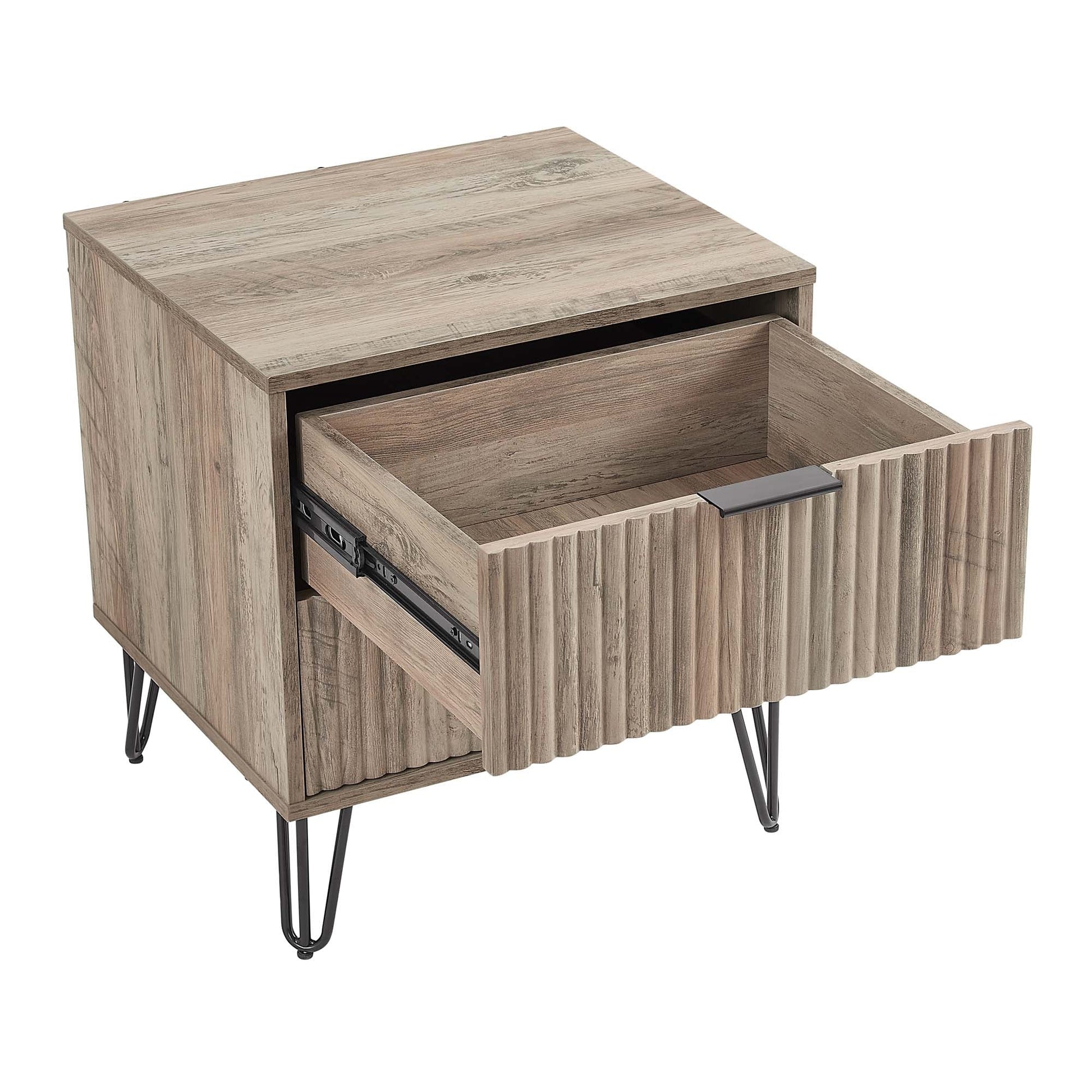 DUMBO 2.0 Nightstand in Rustic Grey (set of 2) - Ornate Home