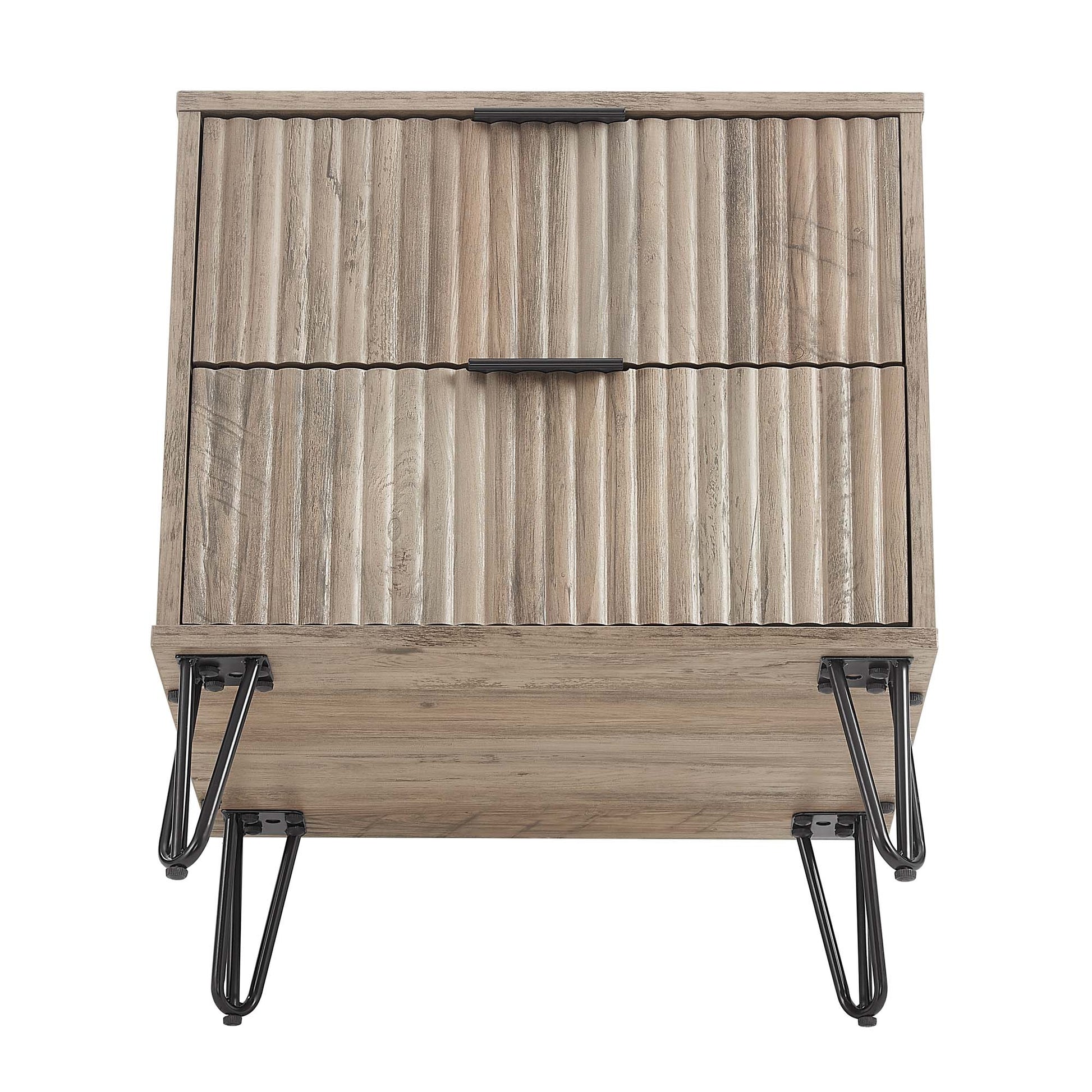 DUMBO 2.0 Nightstand in Rustic Grey (set of 2) - Ornate Home
