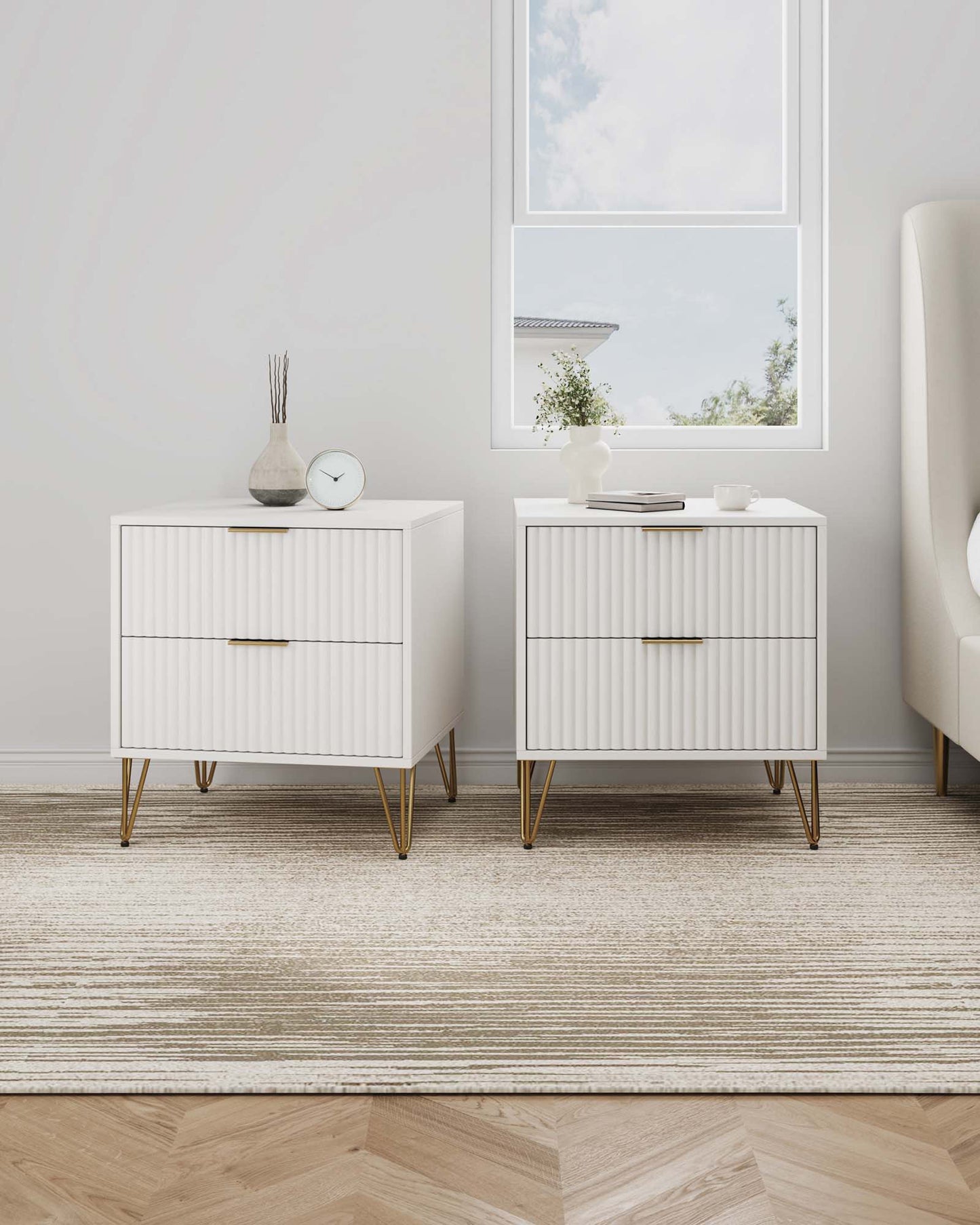 DUMBO 2.0 Nightstand in White (set of 2) - Ornate Home