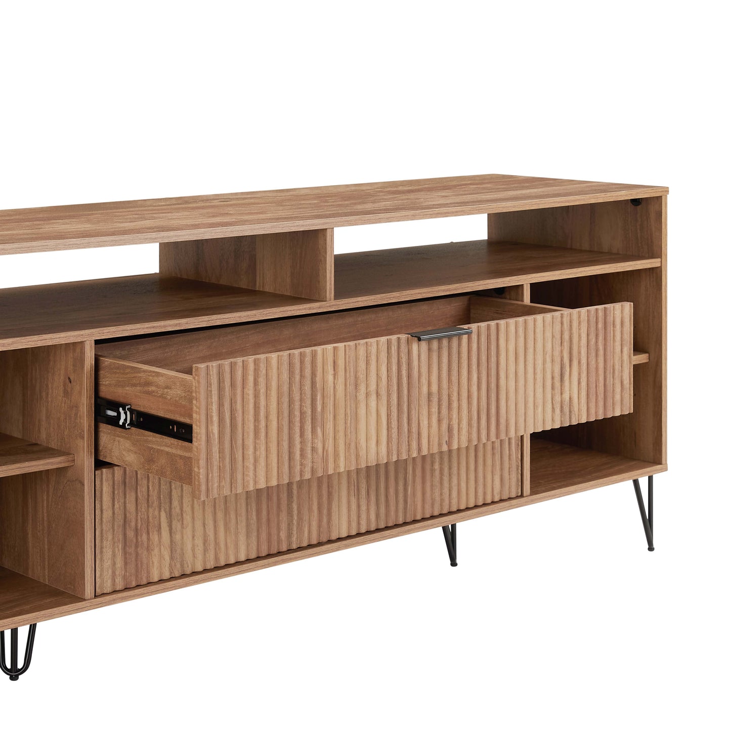 DUMBO 63" TV Stand in Golden Brown - Ornate Home