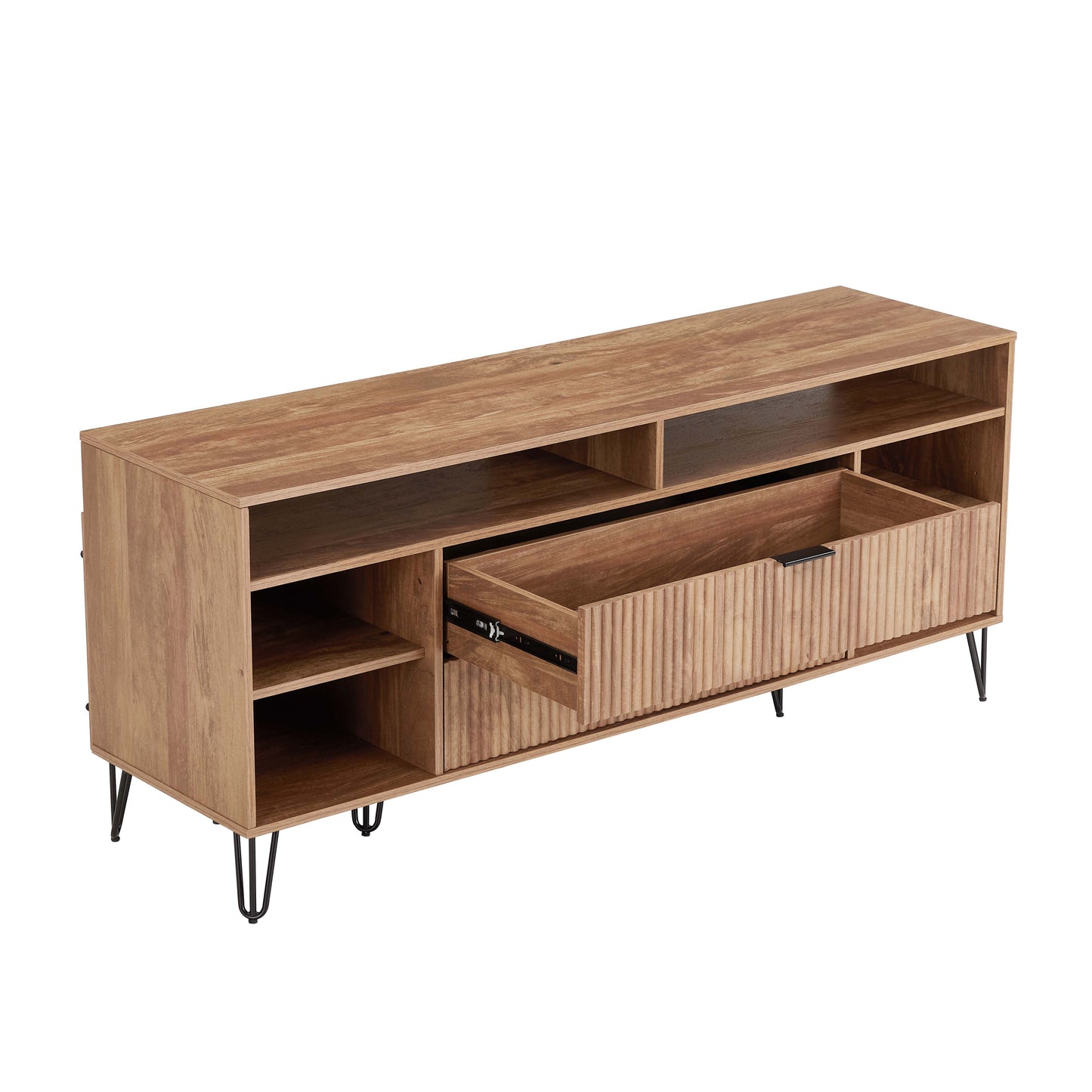 DUMBO 63" TV Stand in Golden Brown - Ornate Home