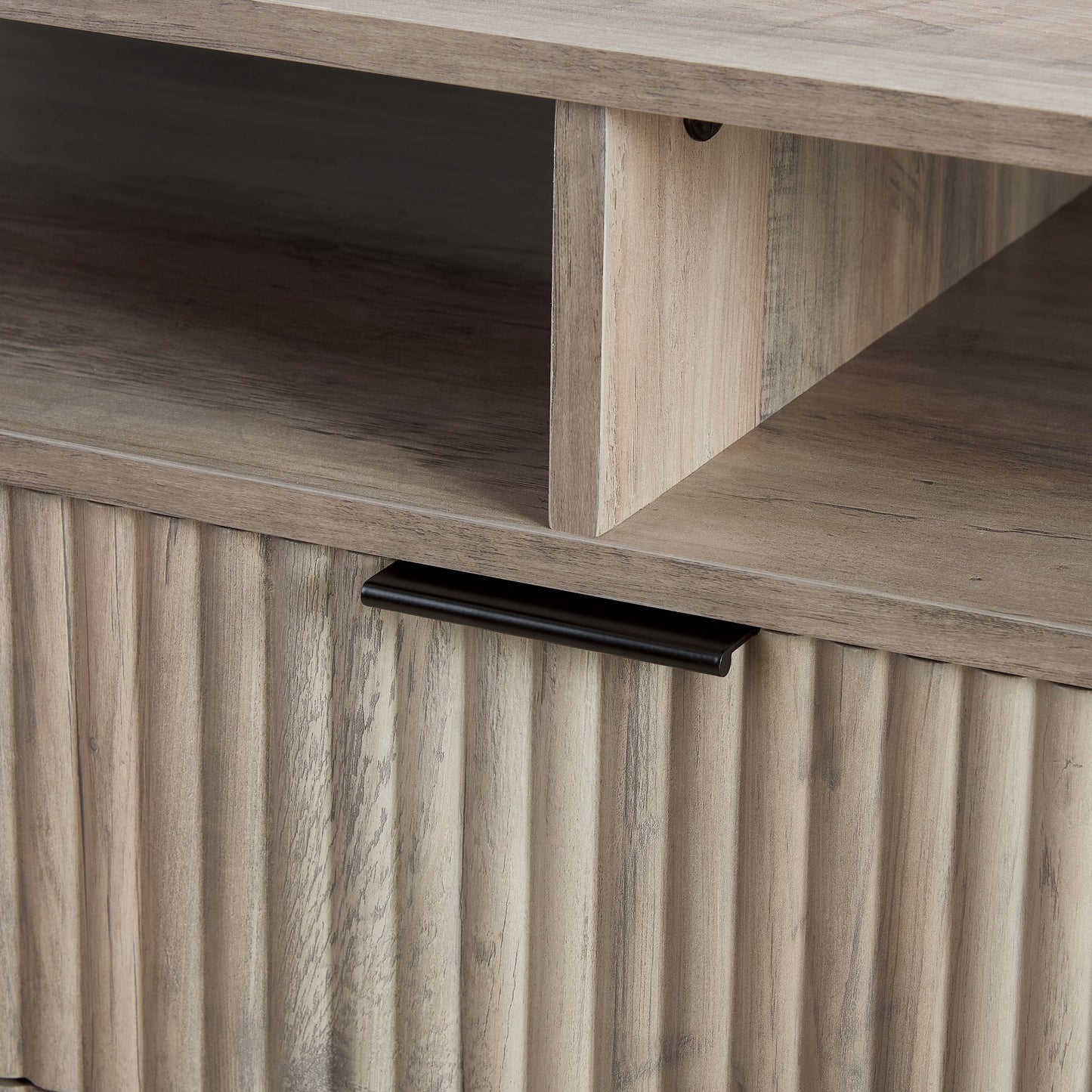 DUMBO 63" TV Stand in Rustic Grey - Ornate Home