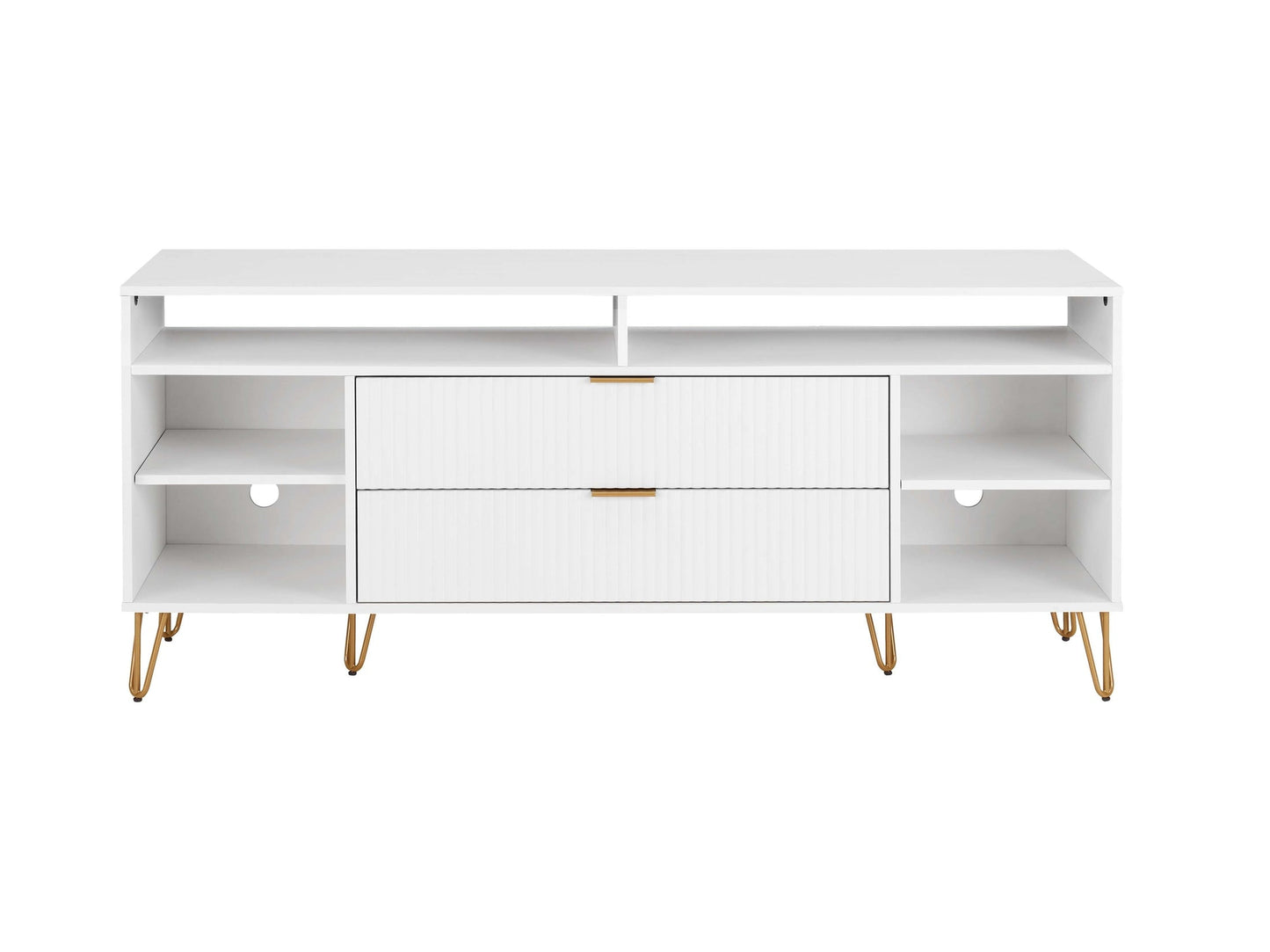 DUMBO 63" TV Stand in White - Ornate Home