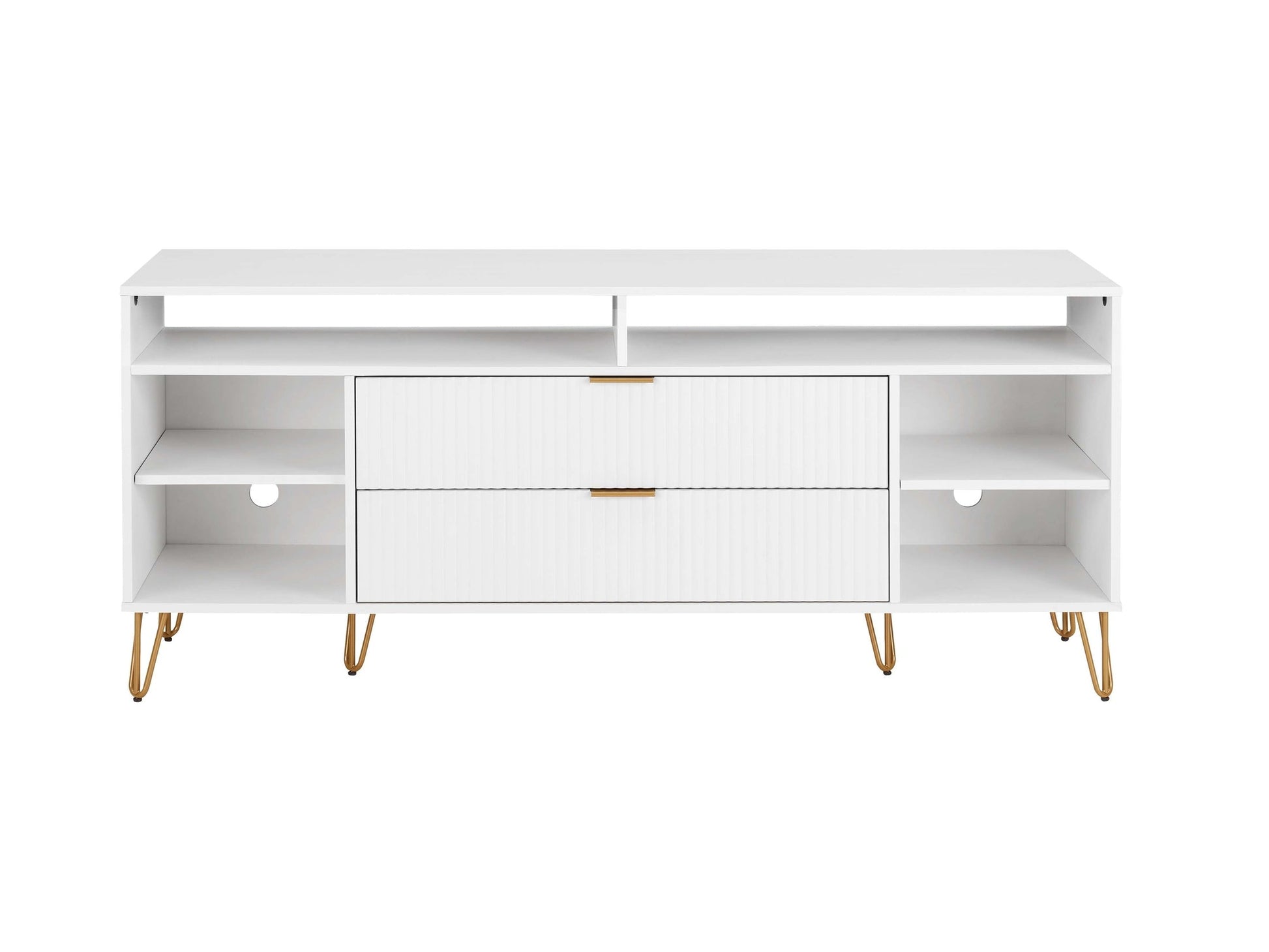 DUMBO 63" TV Stand in White - Ornate Home