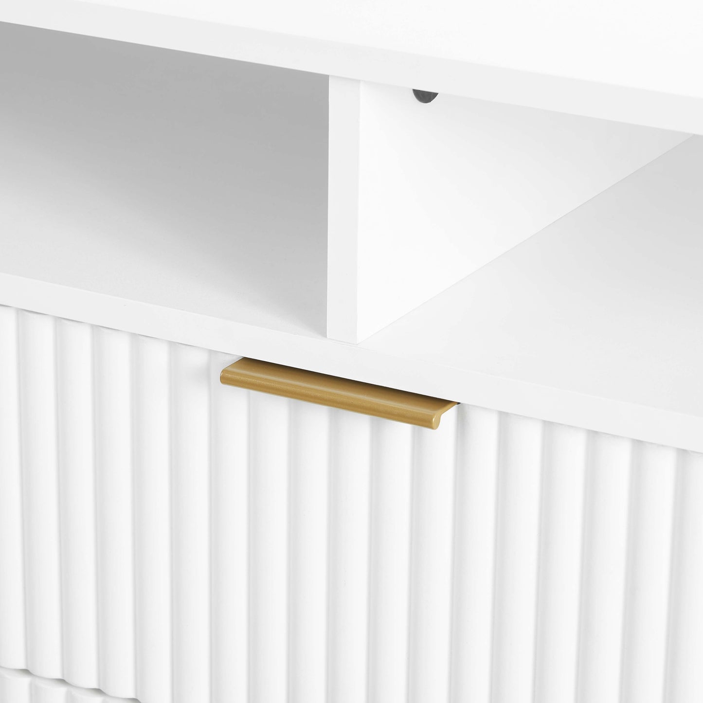 DUMBO 63" TV Stand in White - Ornate Home