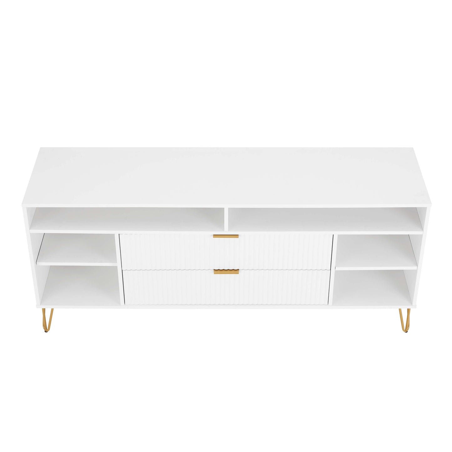 DUMBO 63" TV Stand in White - Ornate Home