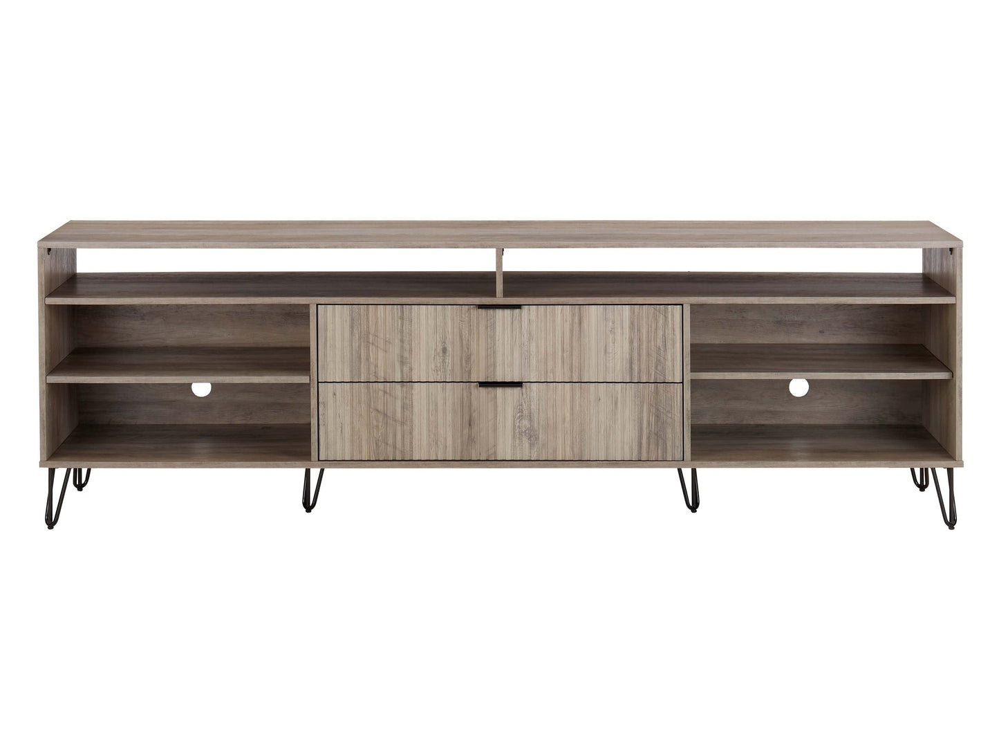 DUMBO 85" TV Stand in Golden Brown - Ornate Home