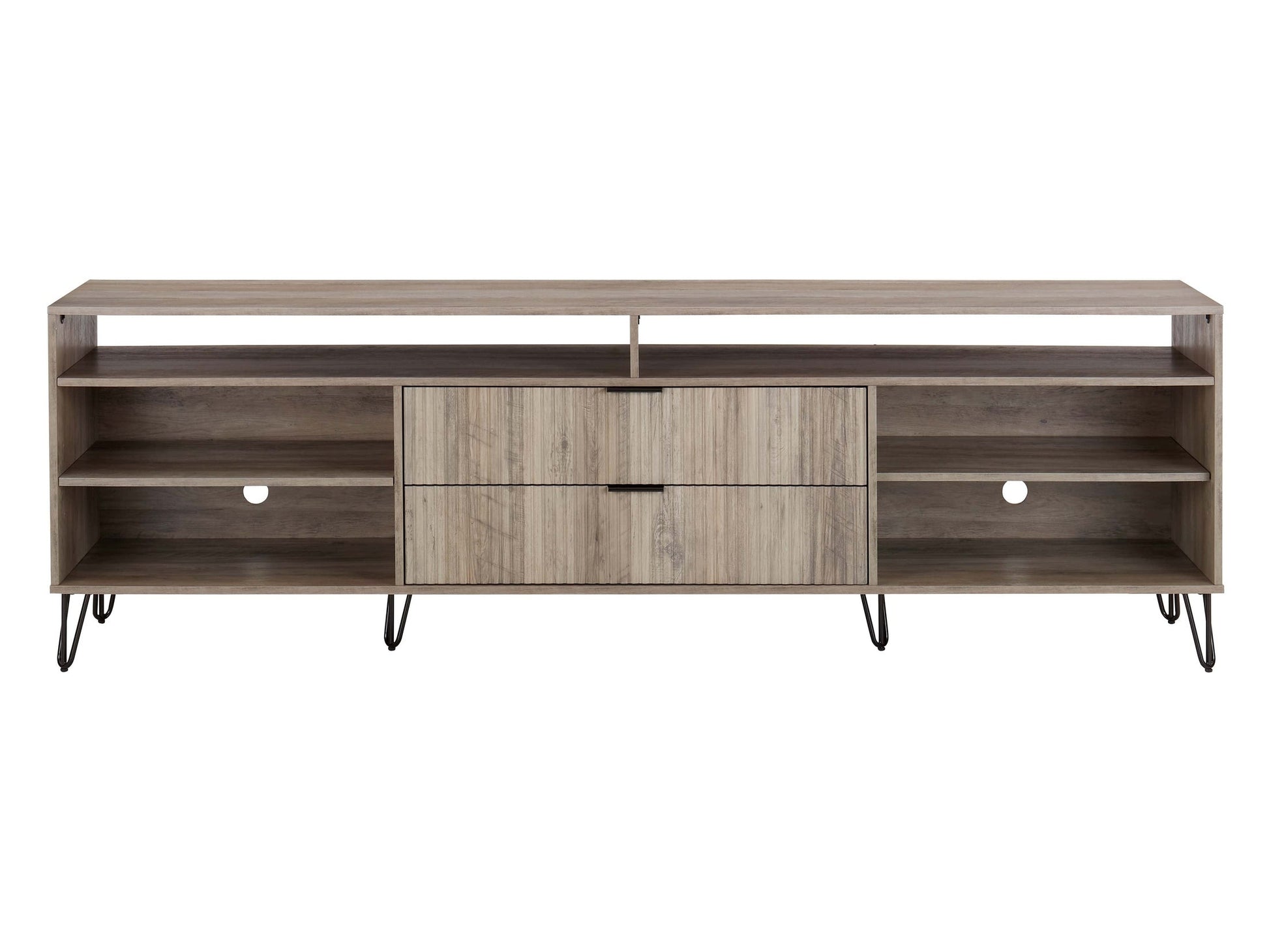 DUMBO 85" TV Stand in Golden Brown - Ornate Home