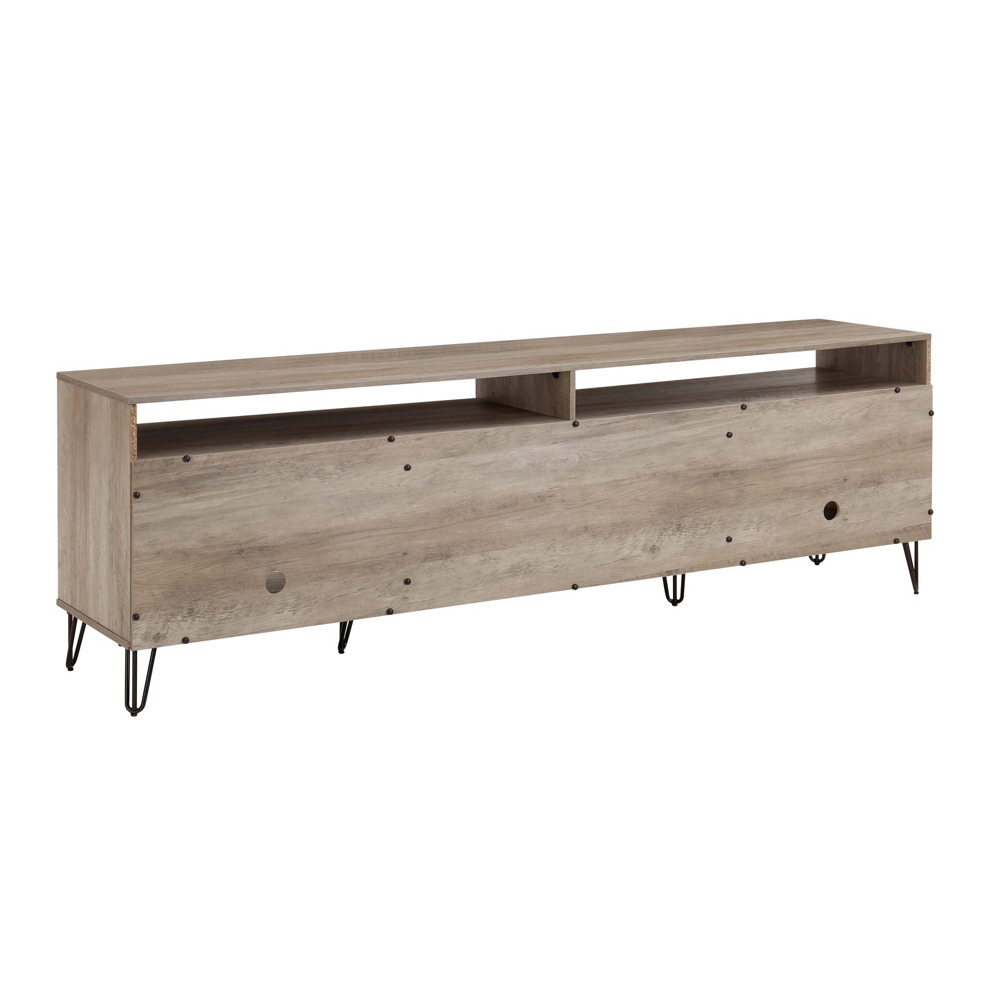 DUMBO 85" TV Stand in Golden Brown - Ornate Home