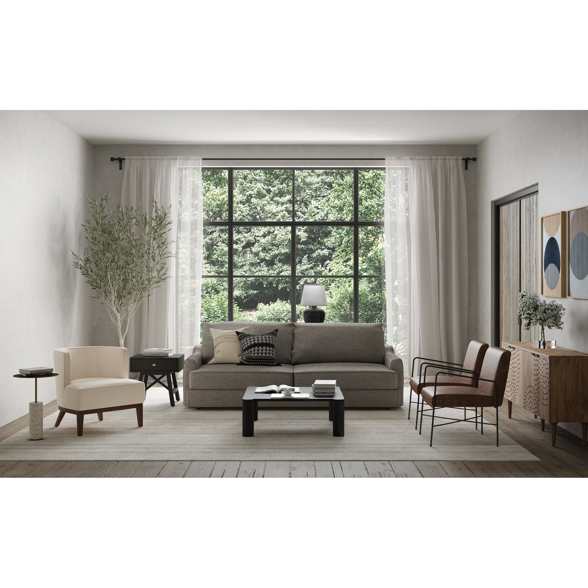 Dagwood Brown Leather Armchair - Ornate Home