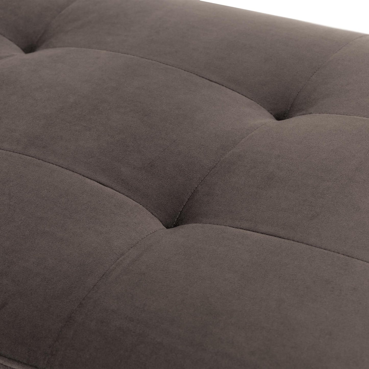 Dahlia Gold/Brown Velvet Accent Bench - Ornate Home