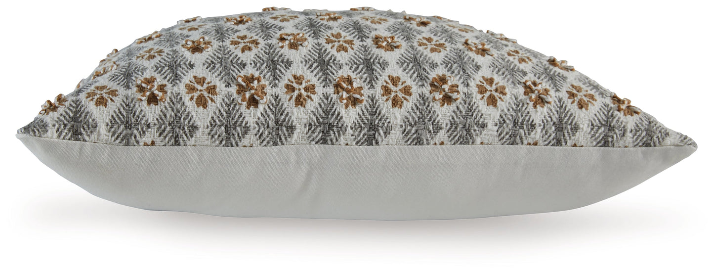 Dainwick White/Gray/Brown Pillow (Set of 4)- Viva Furn