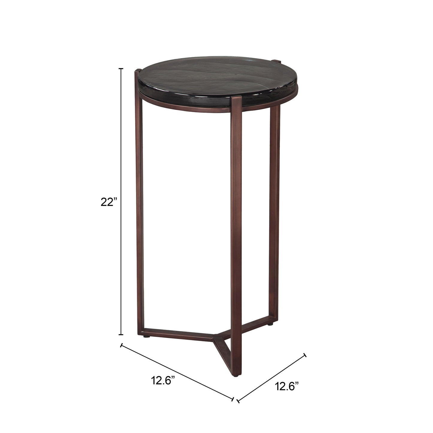Daiza Bronze Side Table - Ornate Home