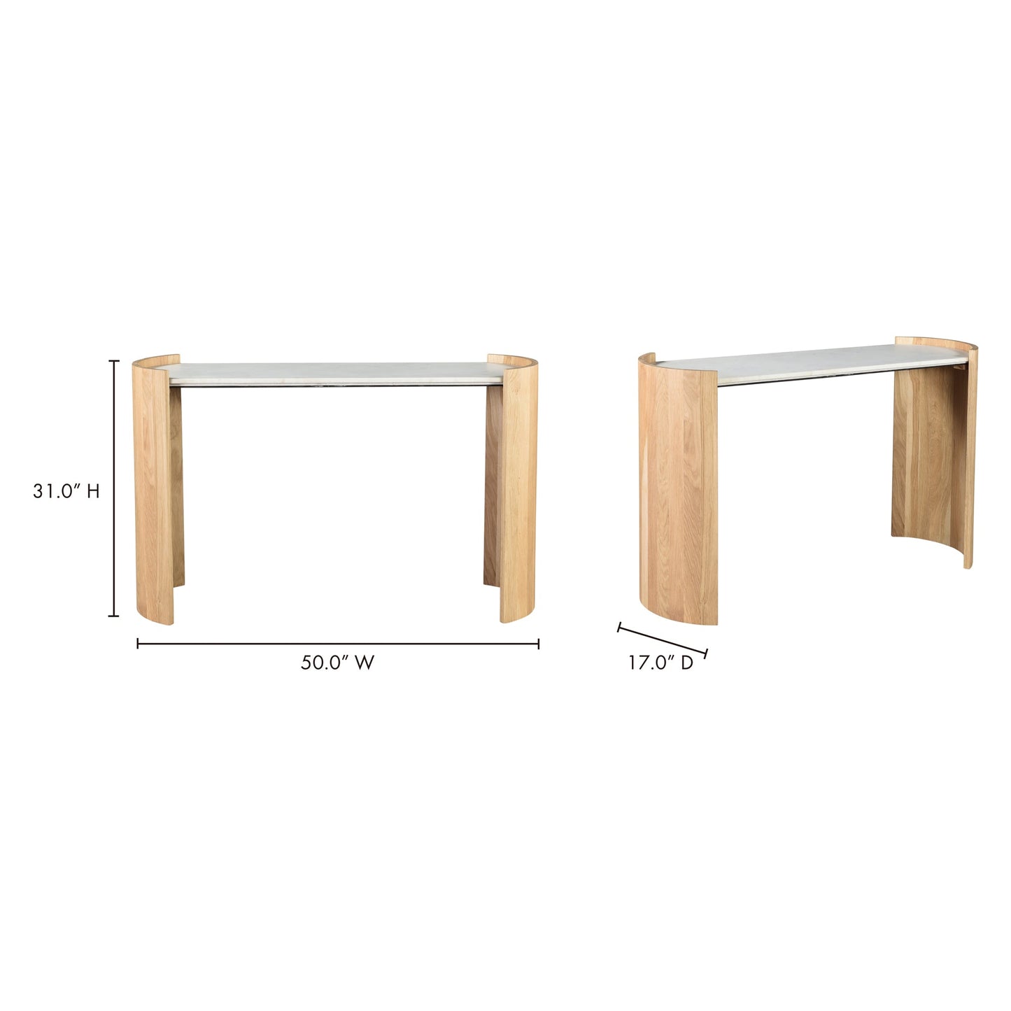 Dala White Console Table - Ornate Home