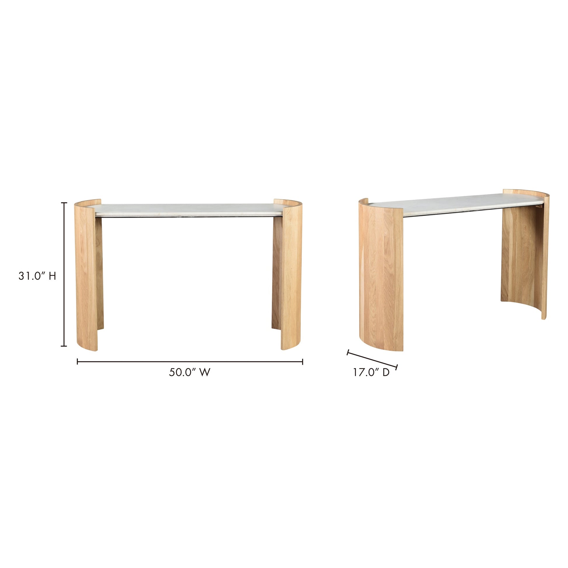 Dala White Console Table - Ornate Home