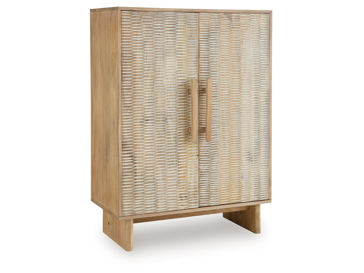 Dallinbury Natural/White Wash Accent Cabinet- Viva Furn