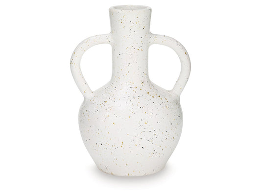Dallinworth White/Black Vase (13.25" H)- Viva Furn