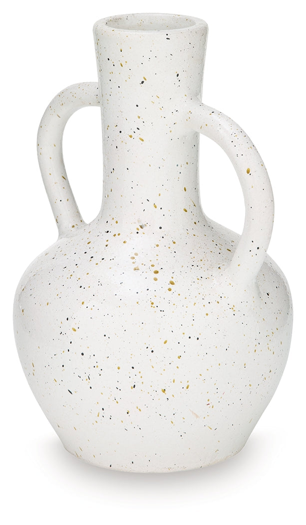 Dallinworth White/Black Vase (13.25" H)- Viva Furn