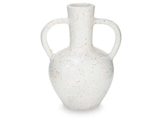 Dallinworth White/Black Vase (15" H)- Viva Furn