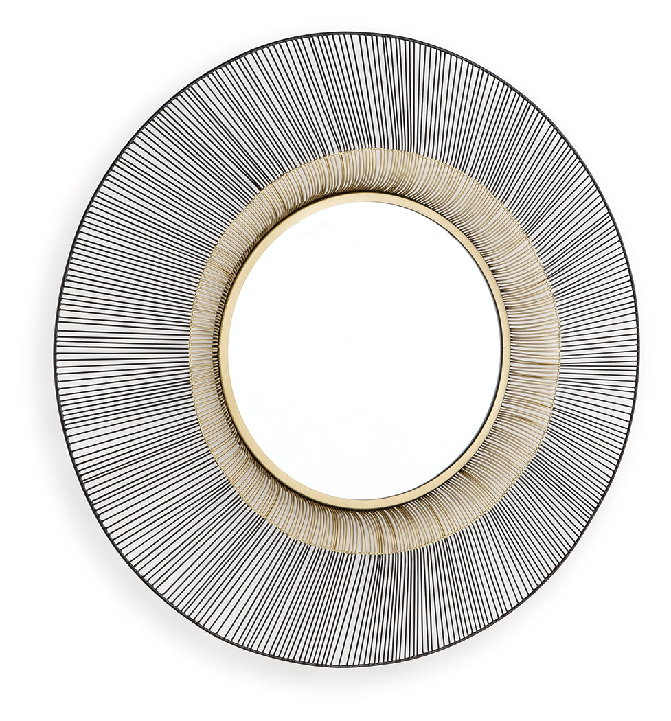 Dallmen Black/Gold Accent Mirror- Viva Furn
