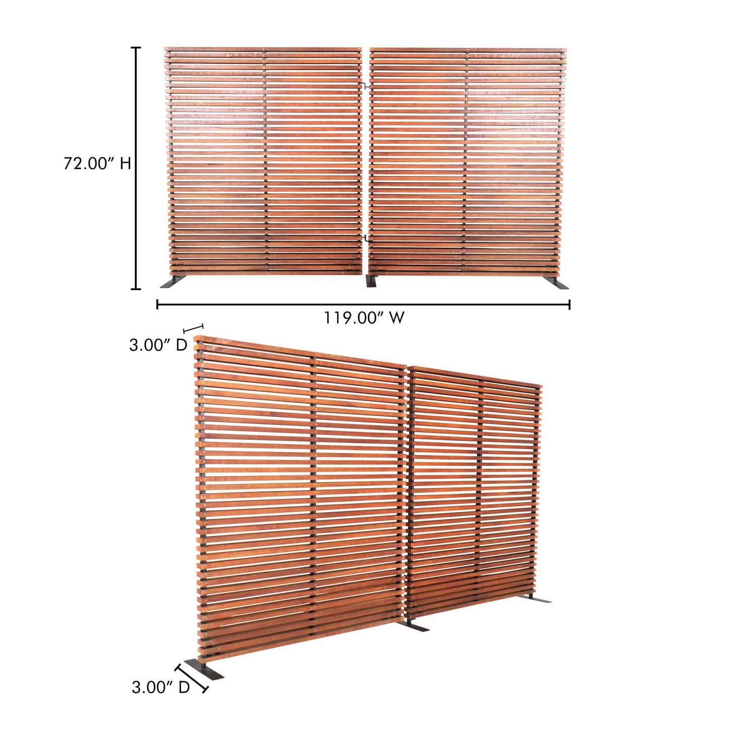 Damani Brown Screen - Ornate Home