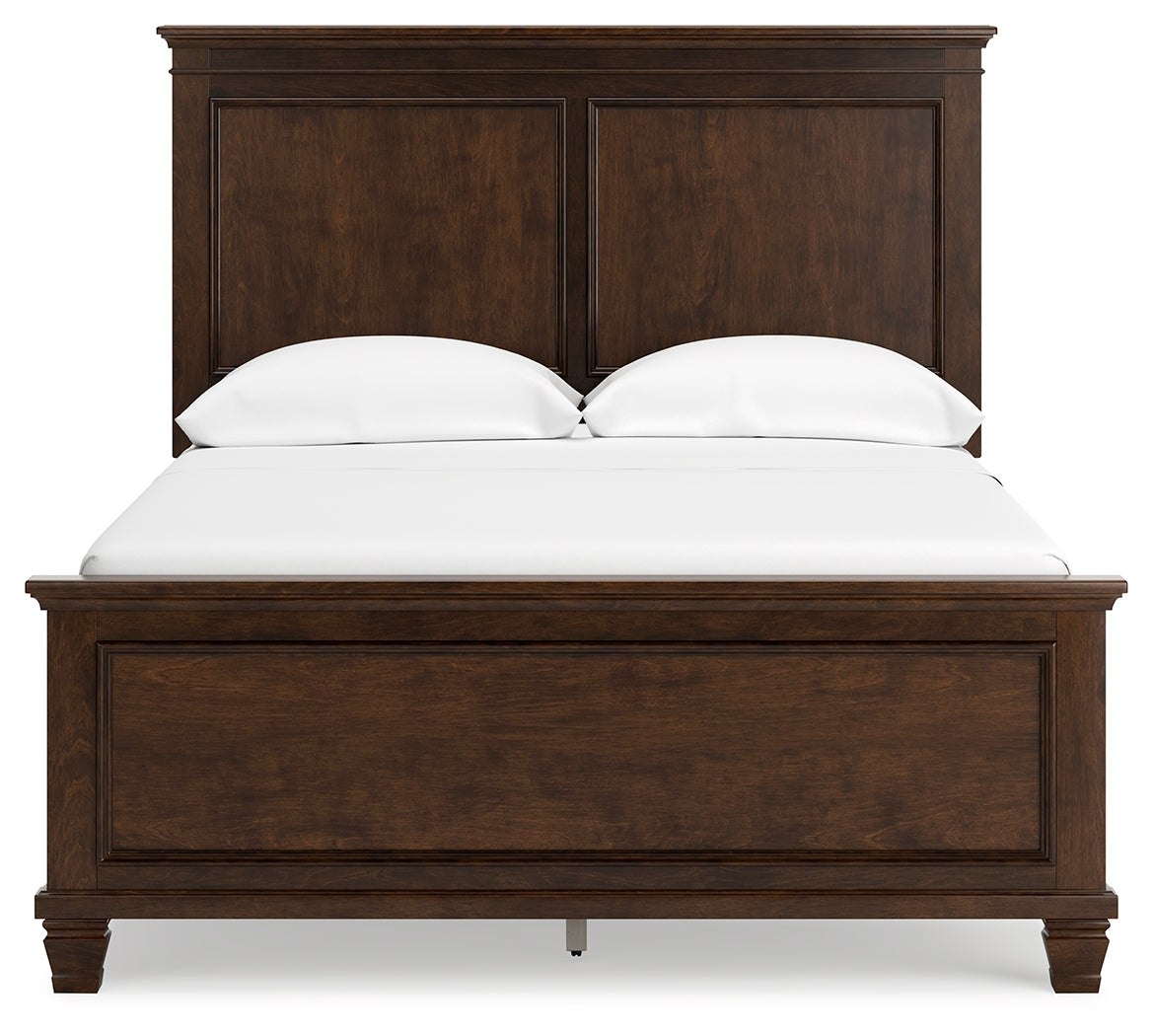 Danabrin Brown Queen Panel Bed- Viva Furn