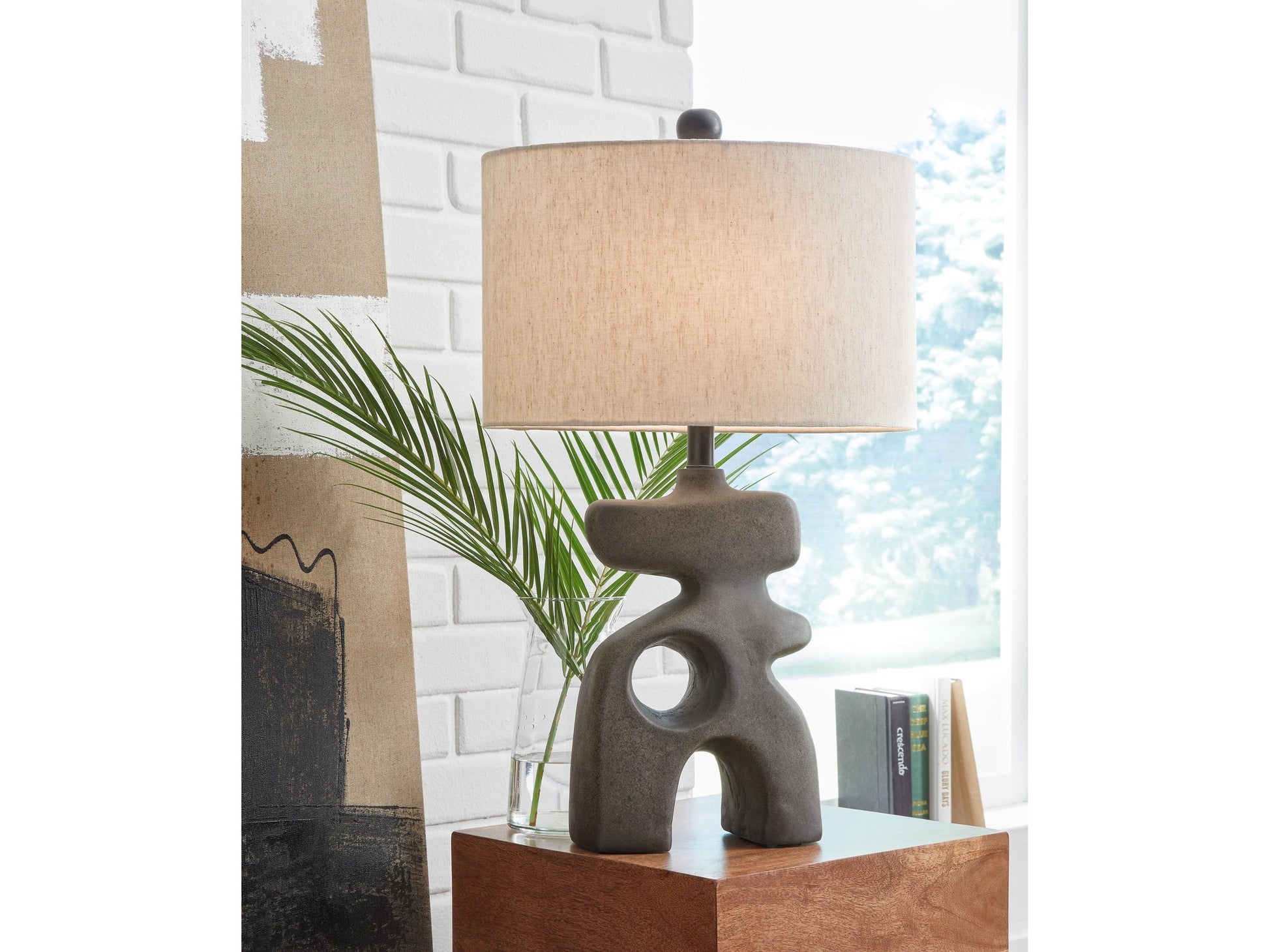 Danacy Distressed Black Table Lamp (Set of 2)- Viva Furn