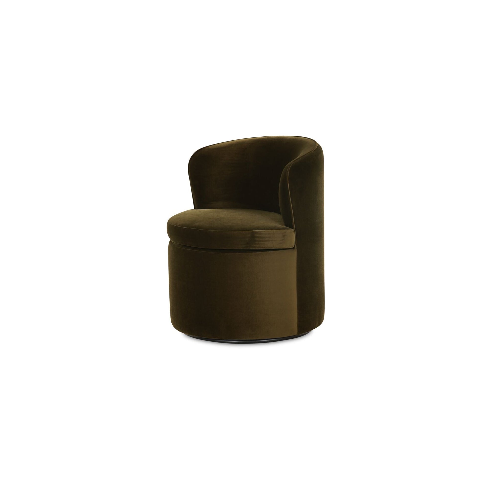 Dane Faux Green Mohair Swivel Dining Chair - Ornate Home