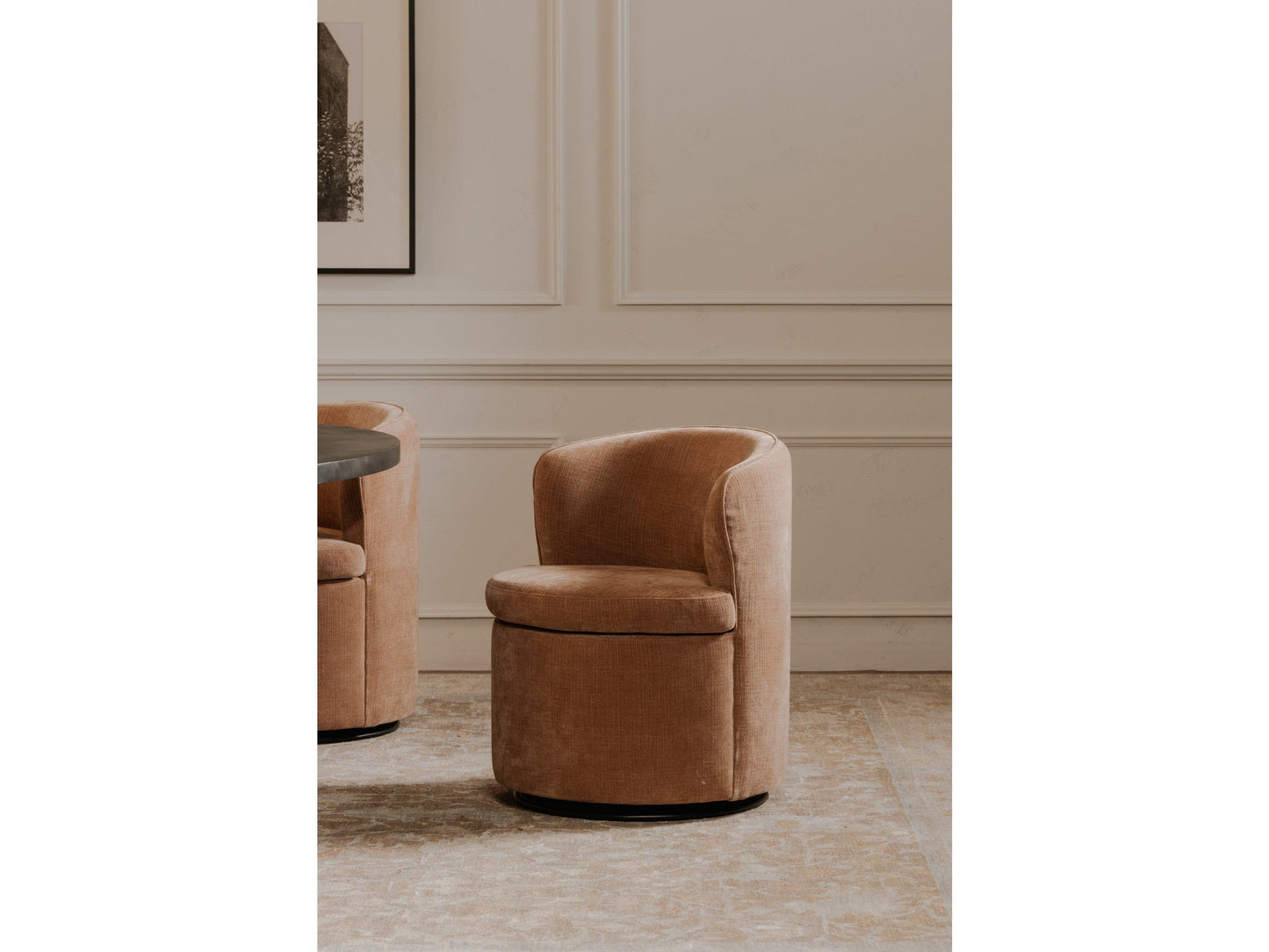 Dane Heritage Pink Swivel Dining Chair - Ornate Home