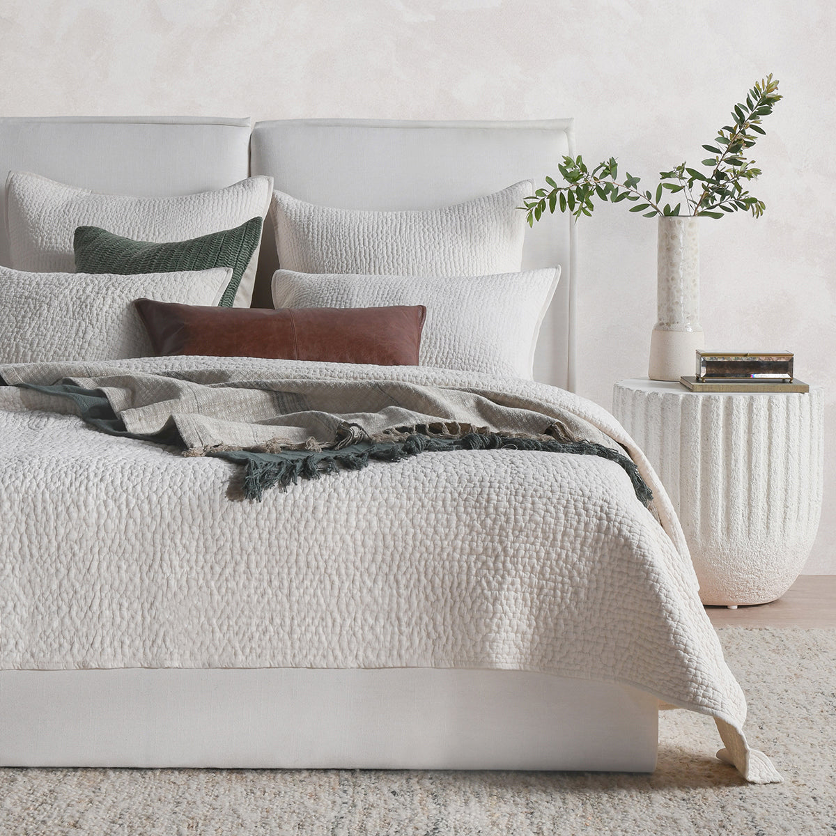 Danica White Quilt - Ornate Home
