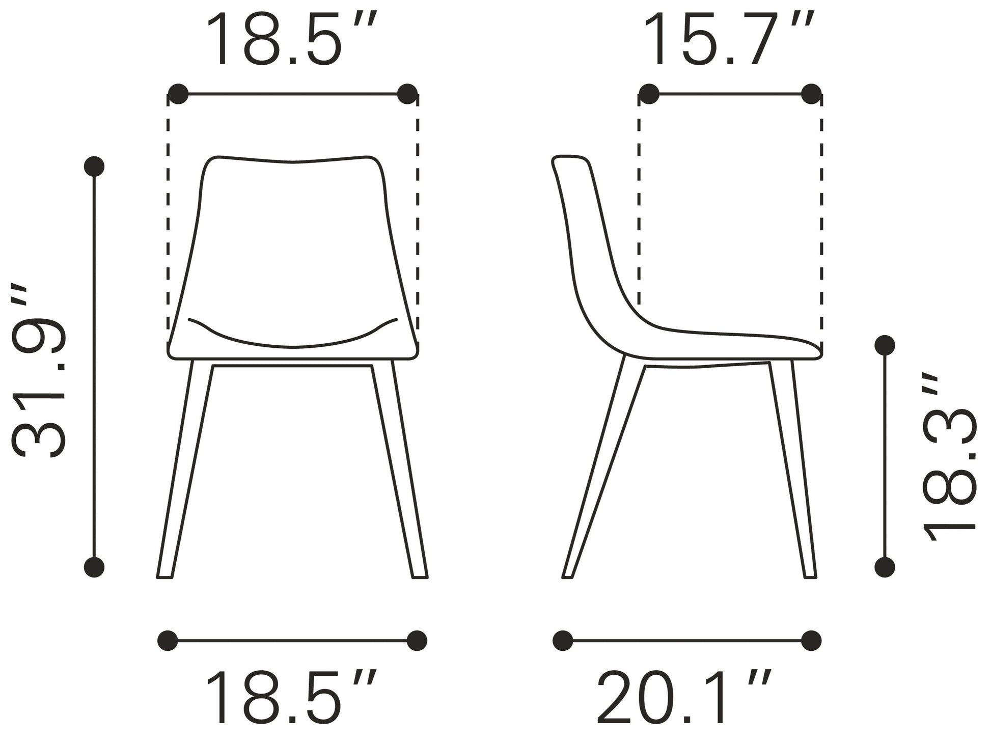 Daniel Gray Dining Chair (Set of 2) - Ornate Home