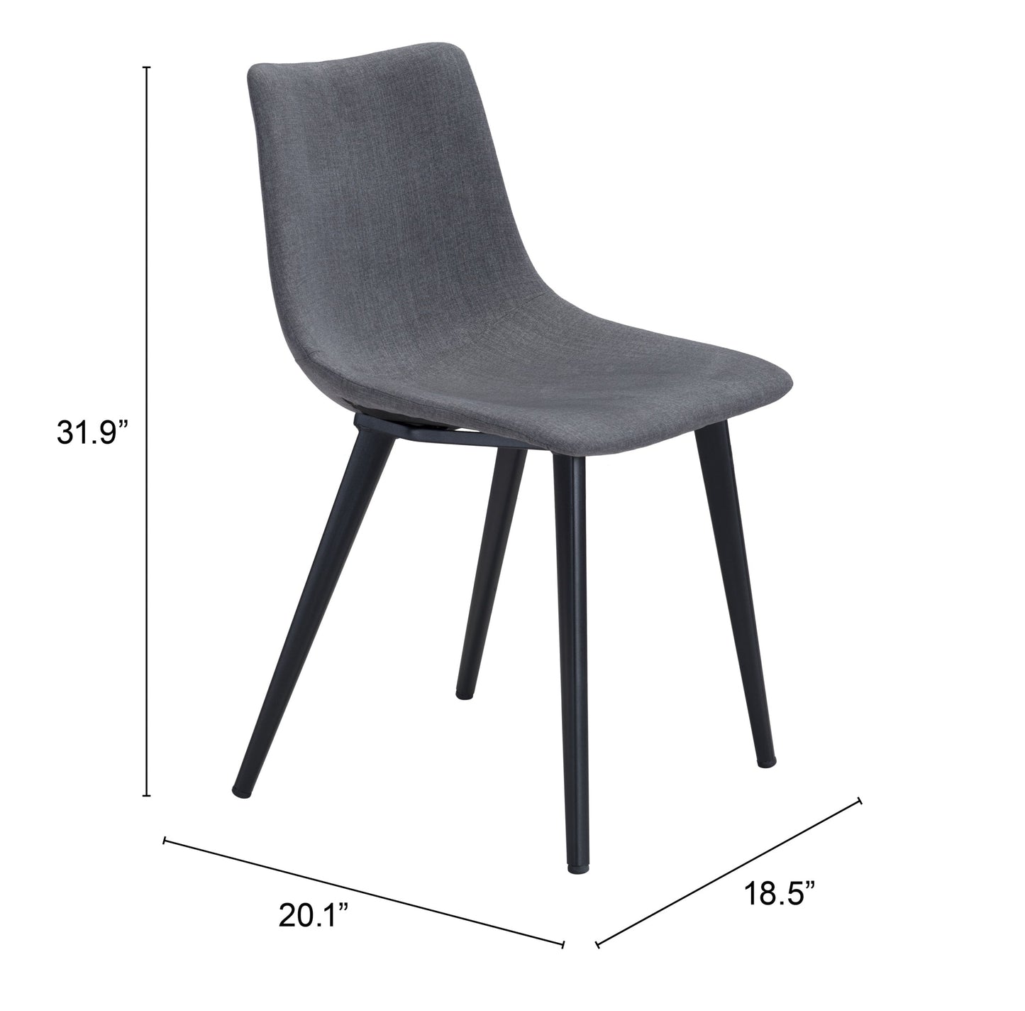 Daniel Gray Dining Chair (Set of 2) - Ornate Home