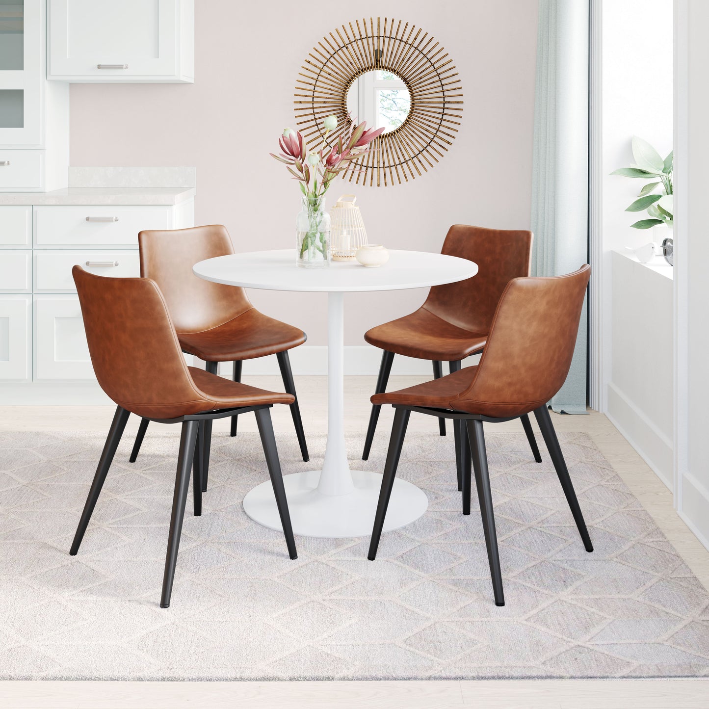 Daniel Vintage Brown Dining Chair (Set of 2) - Ornate Home