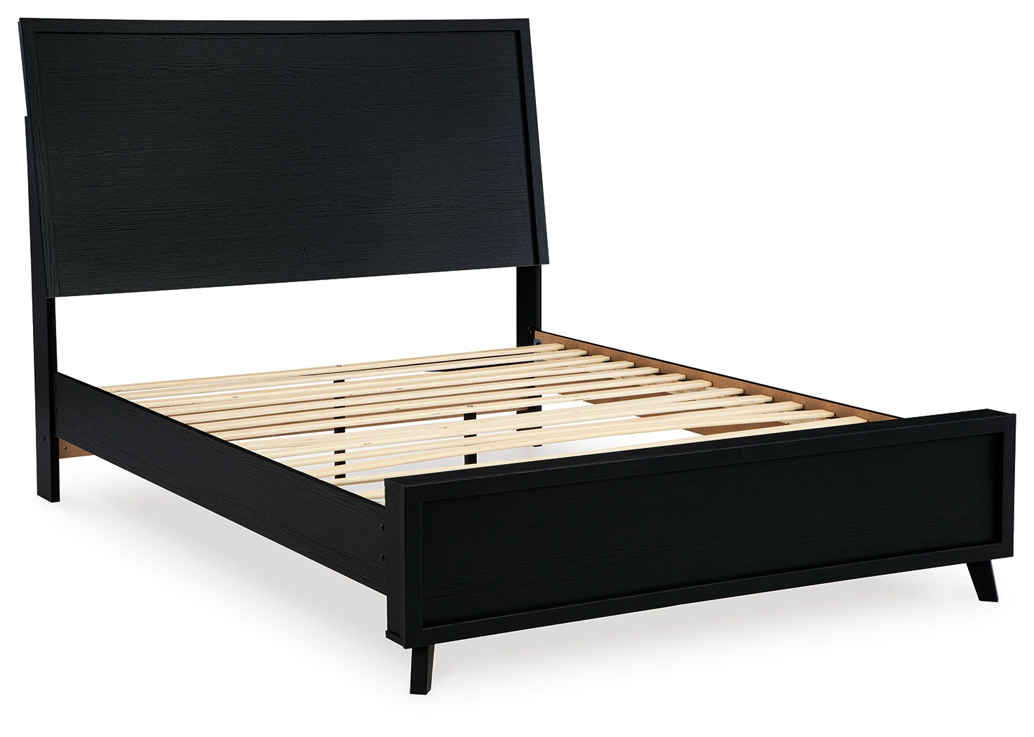 Danziar Black Full Panel Bed- Viva Furn
