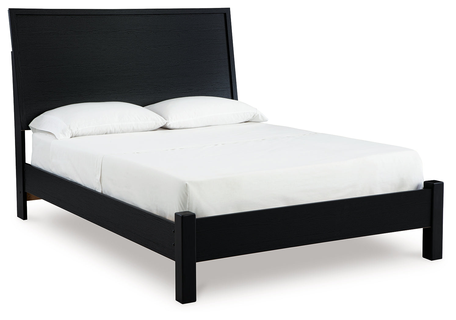 Danziar Black Full Panel Bed- Viva Furn