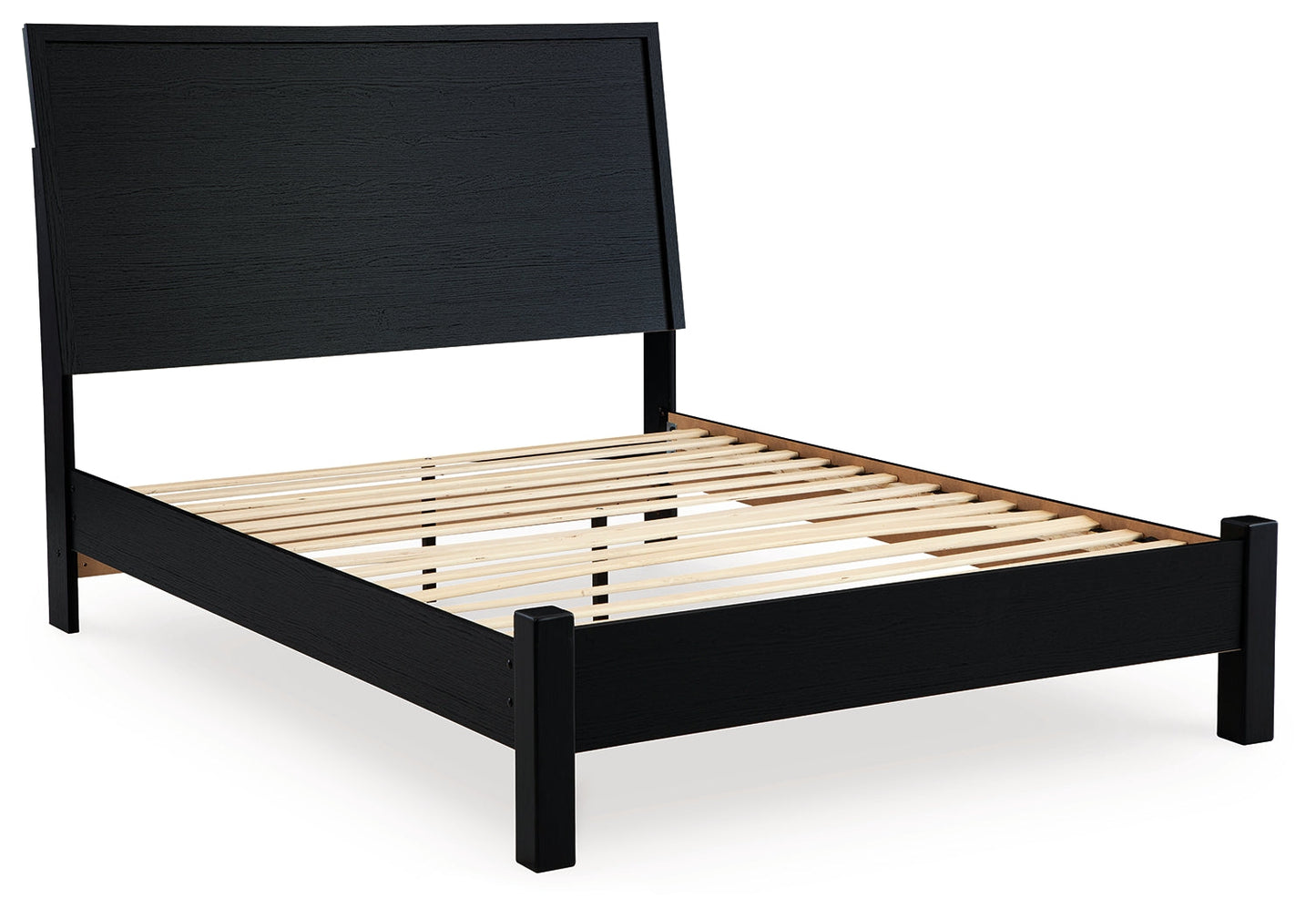 Danziar Black Full Panel Bed- Viva Furn