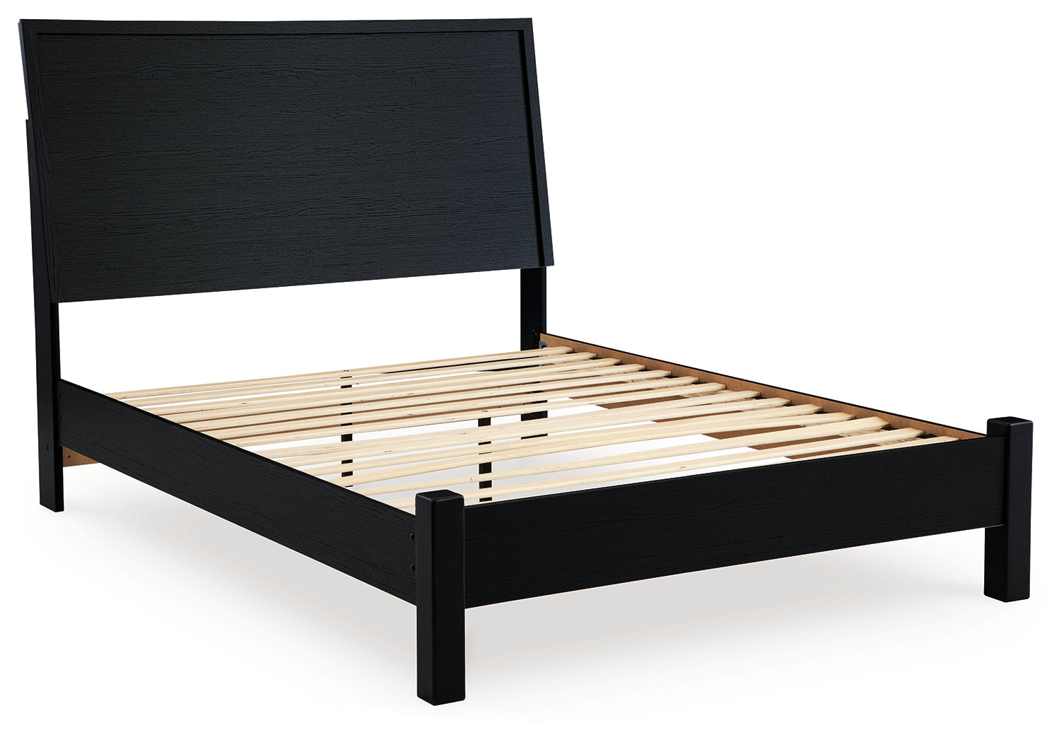 Danziar Black Full Panel Bed- Viva Furn