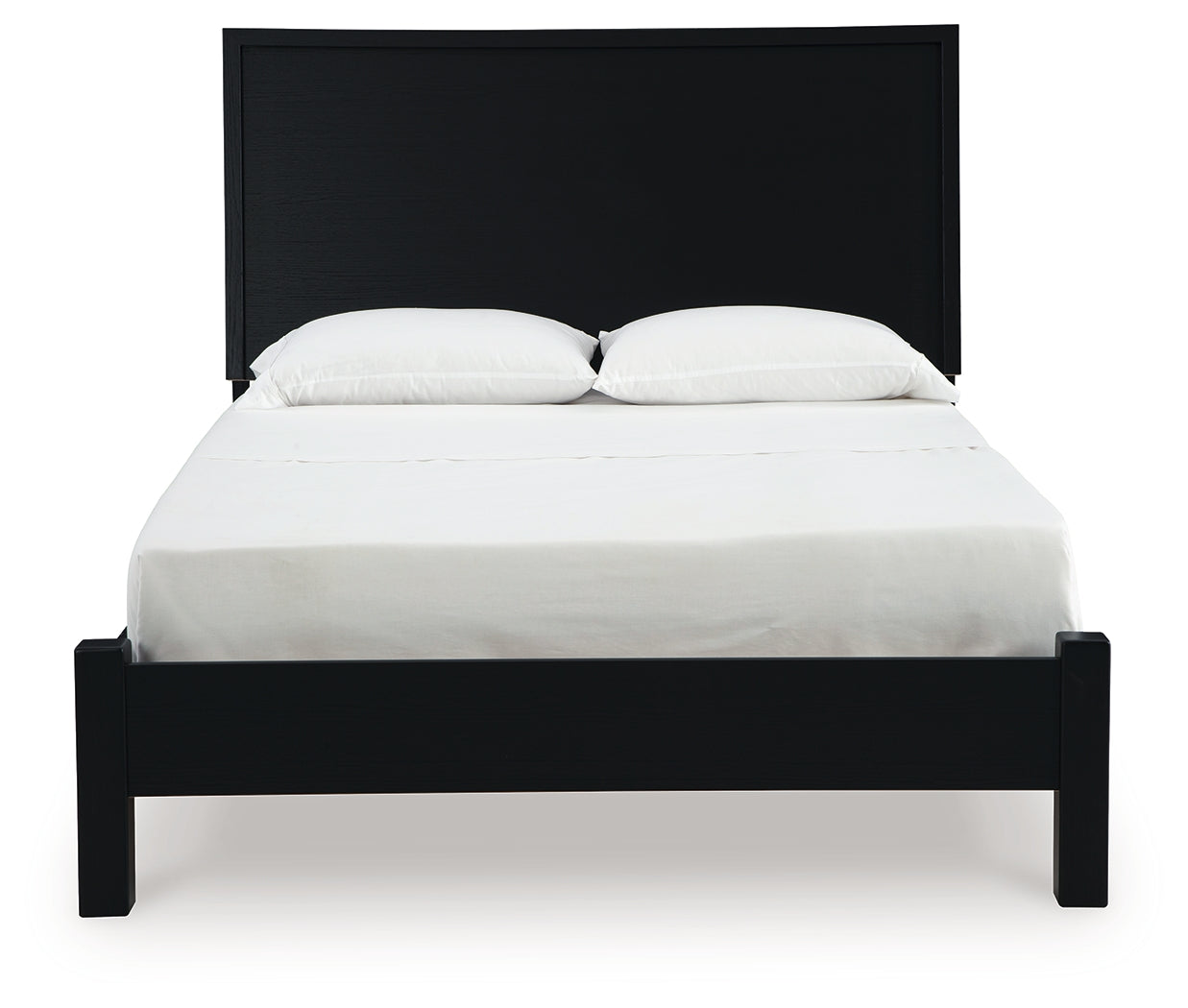 Danziar Black Full Panel Bed- Viva Furn