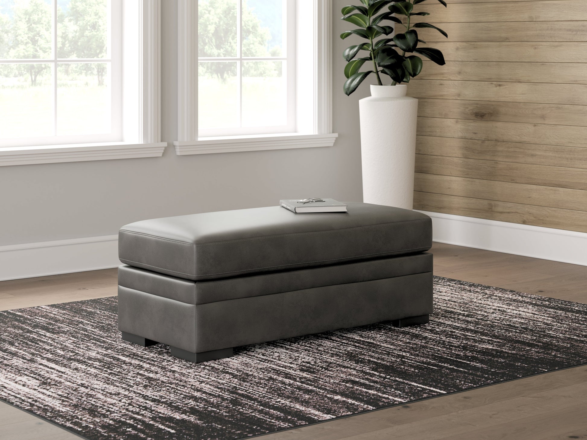 Dara Park Shadow Oversized Accent Ottoman- Viva Furn