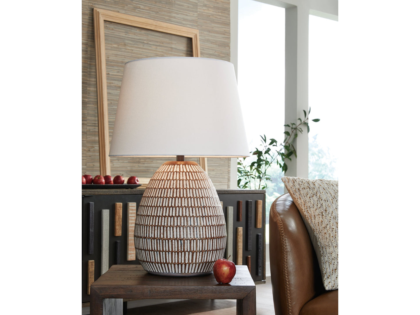 Darrich Beige/White 2-Piece Lamp Set- Viva Furn