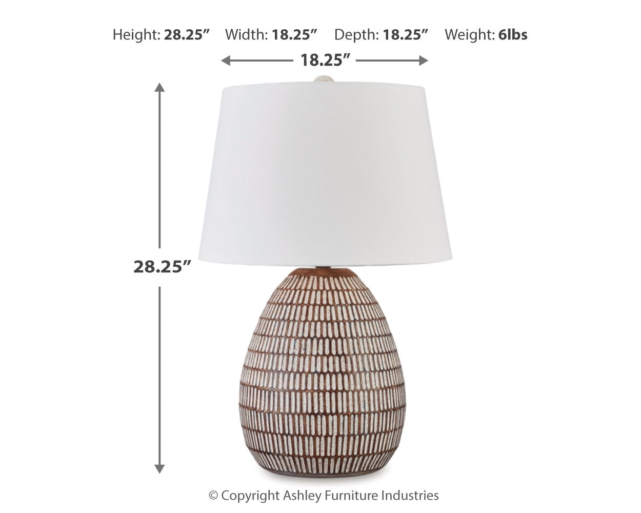 Darrich Beige/White 2-Piece Lamp Set- Viva Furn