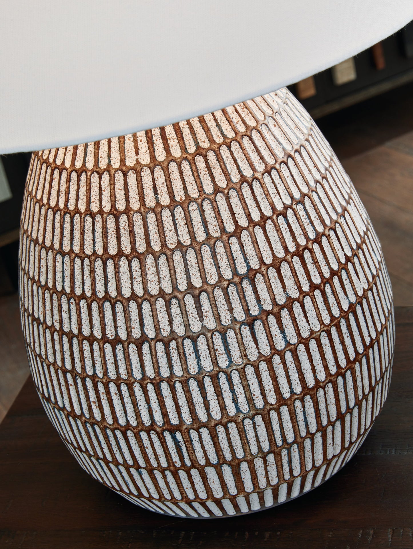 Darrich Beige/White 2-Piece Lamp Set- Viva Furn