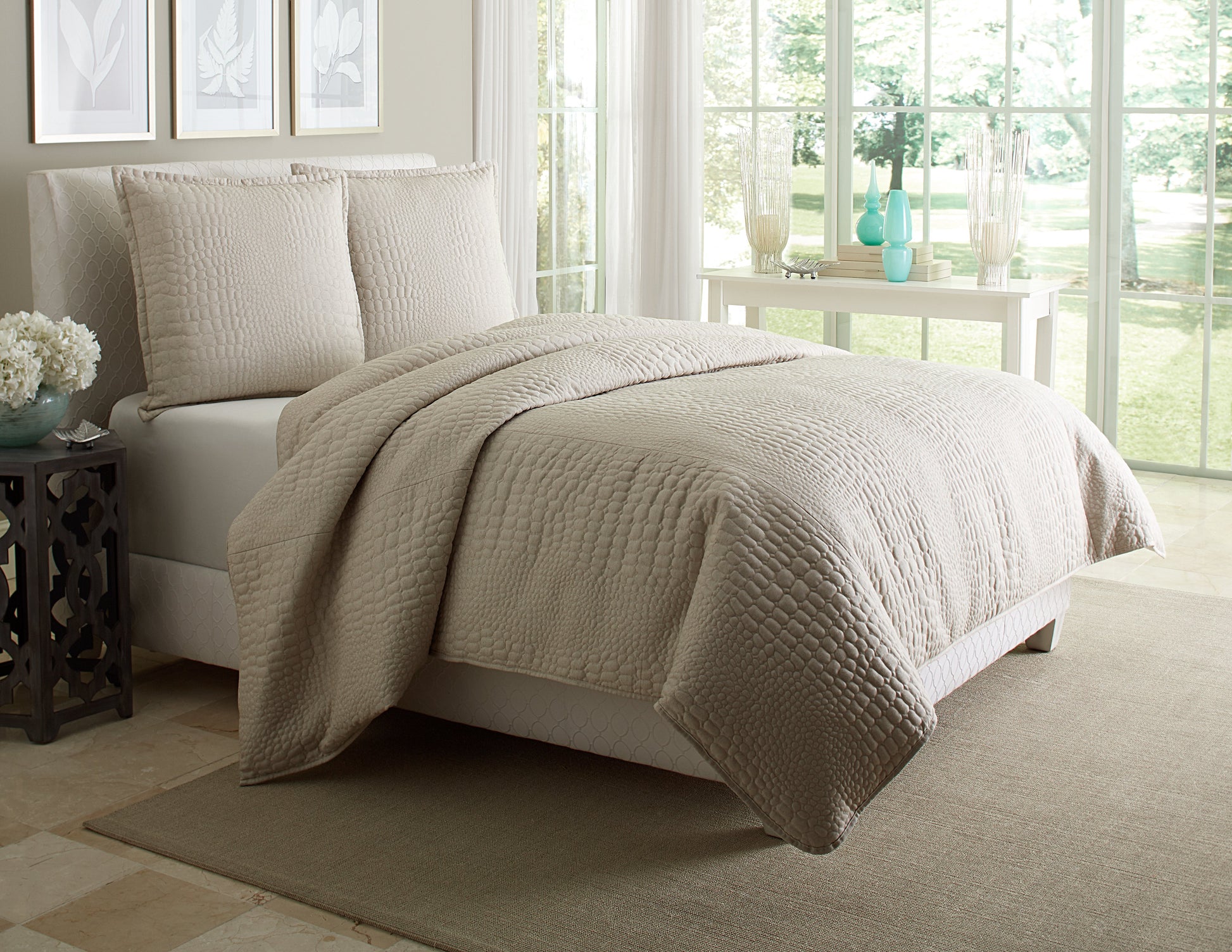 Dash Natural 3-Piece Duvet Set - Ornate Home