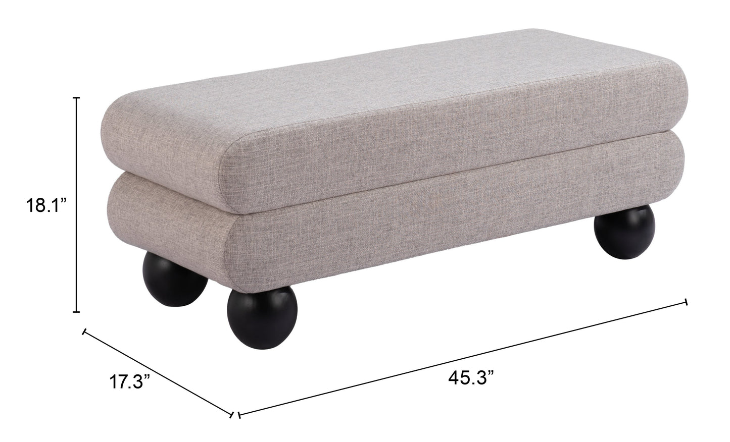 Davao Gray Bench - Ornate Home