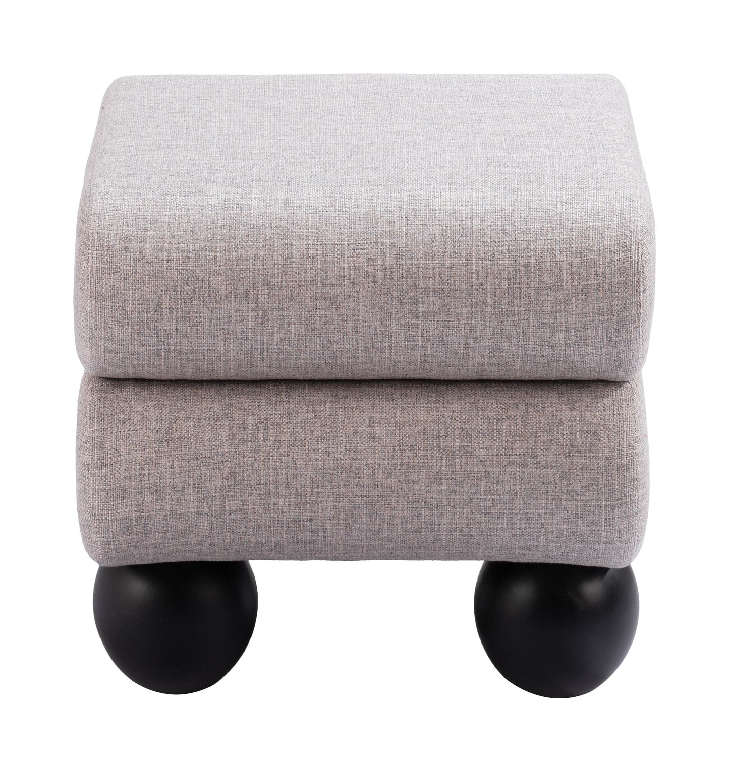 Davao Gray Ottoman - Ornate Home