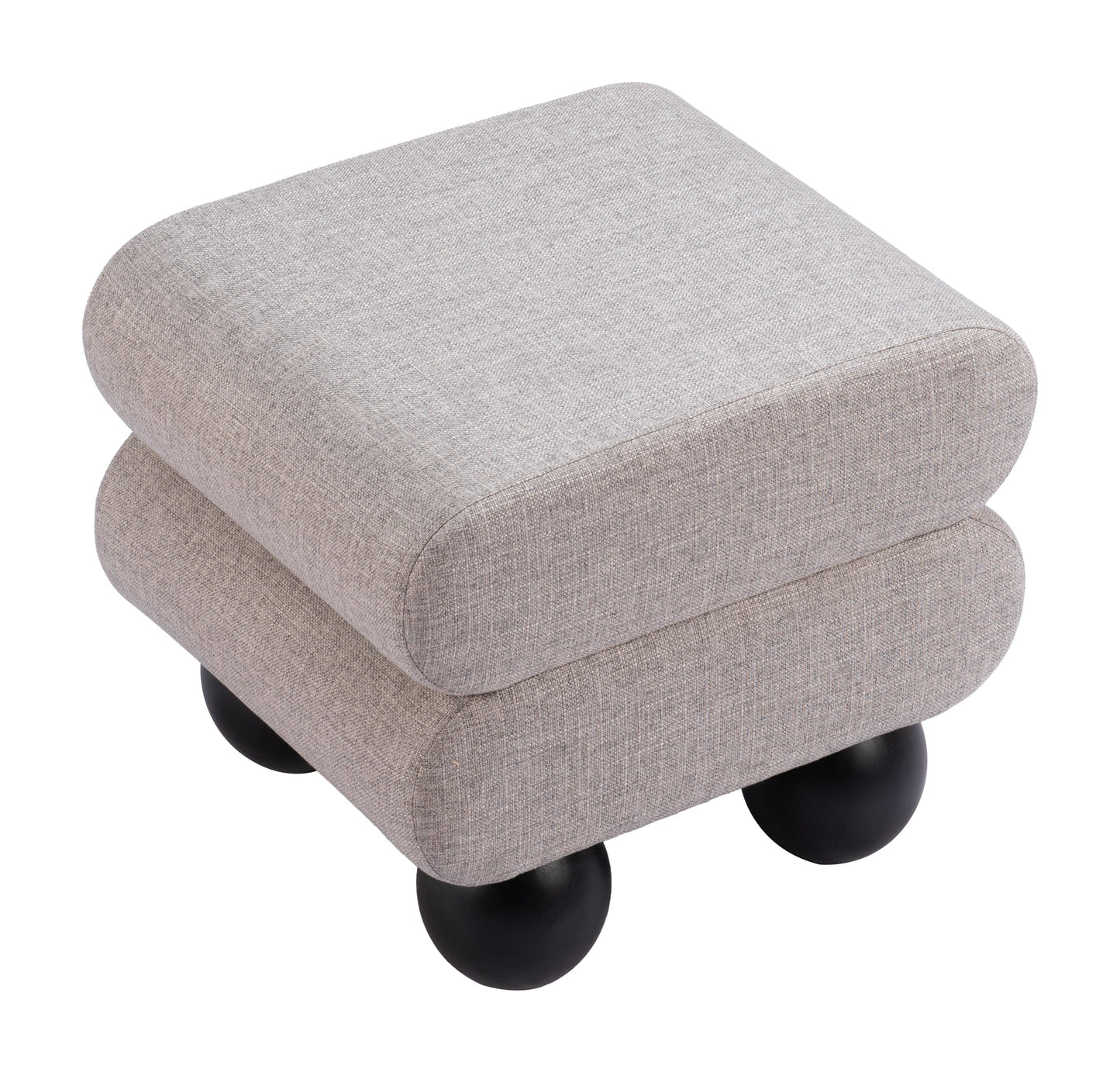 Davao Gray Ottoman - Ornate Home