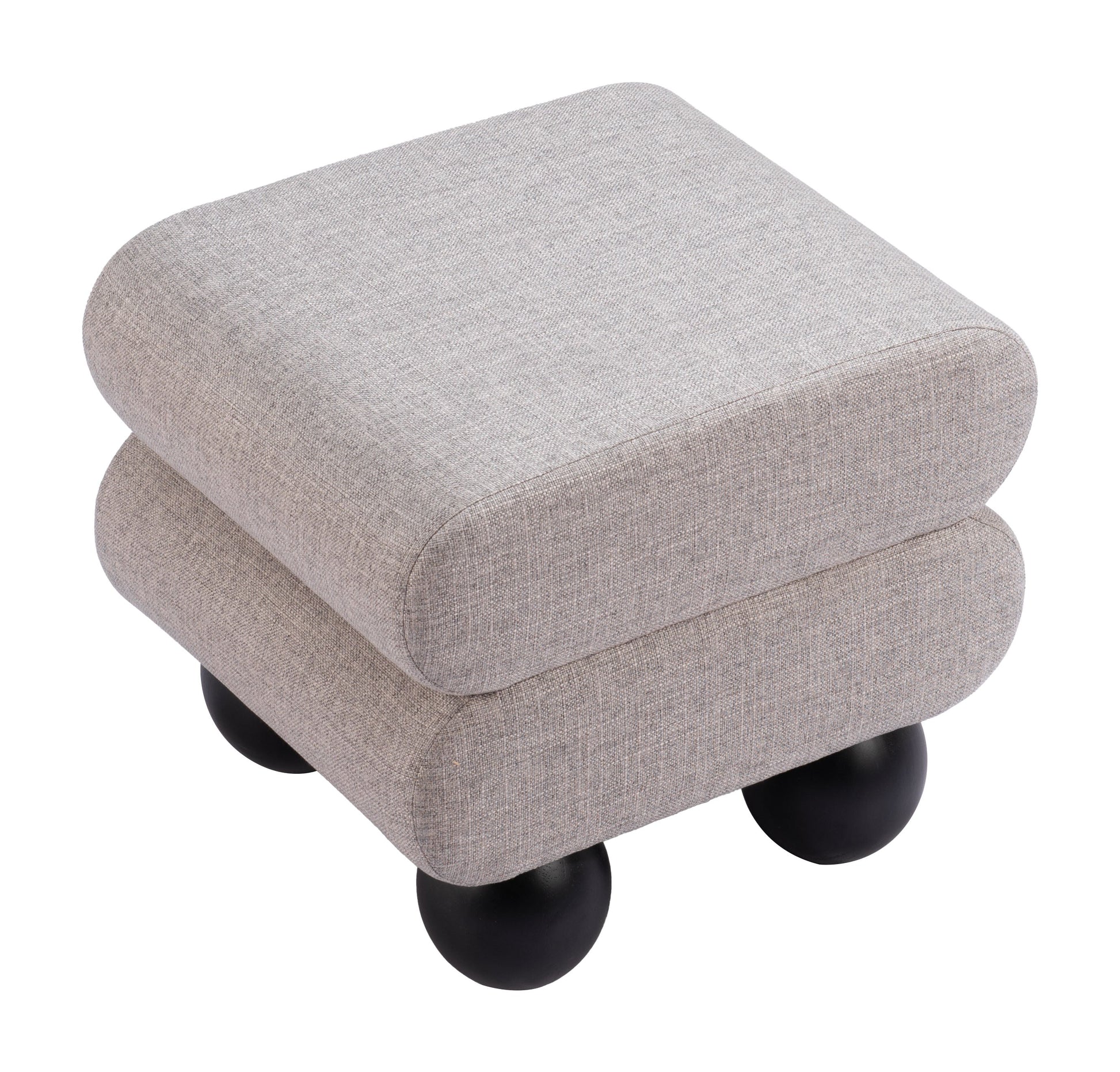 Davao Gray Ottoman - Ornate Home