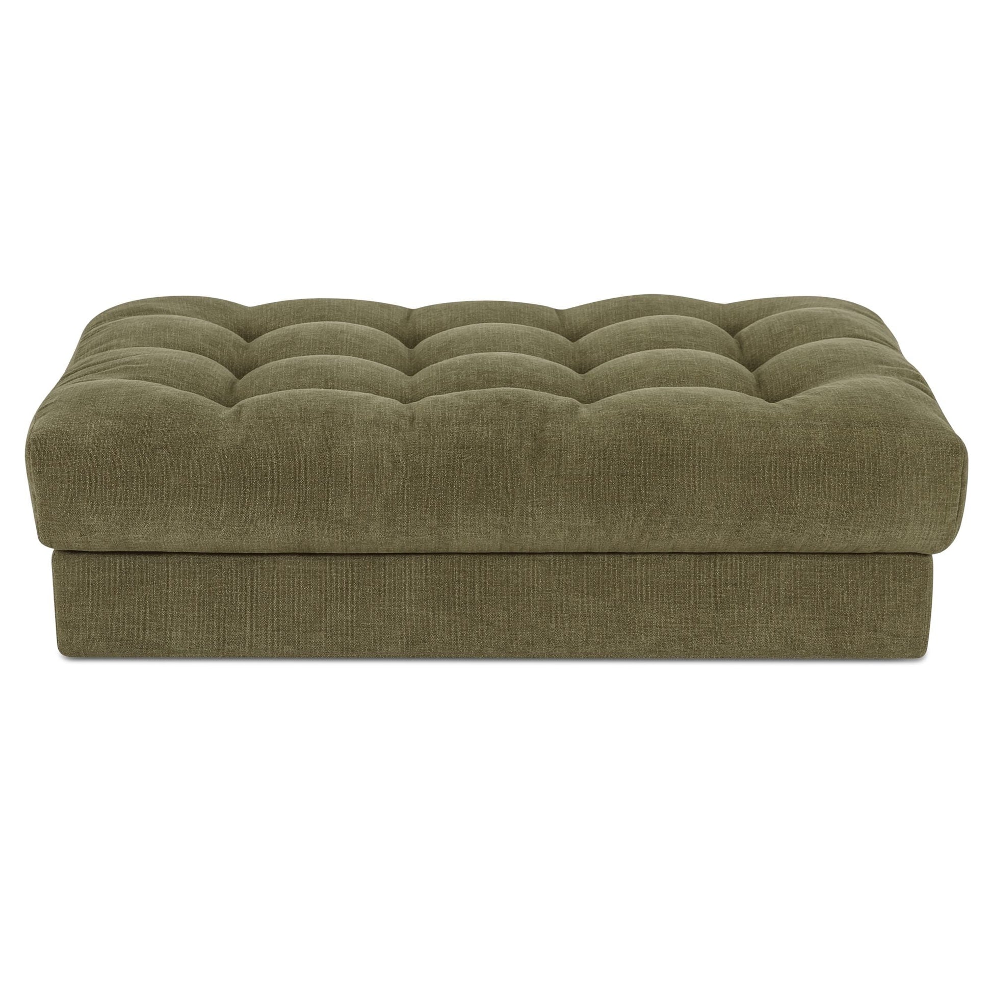 Davie Olive Ottoman - Ornate Home